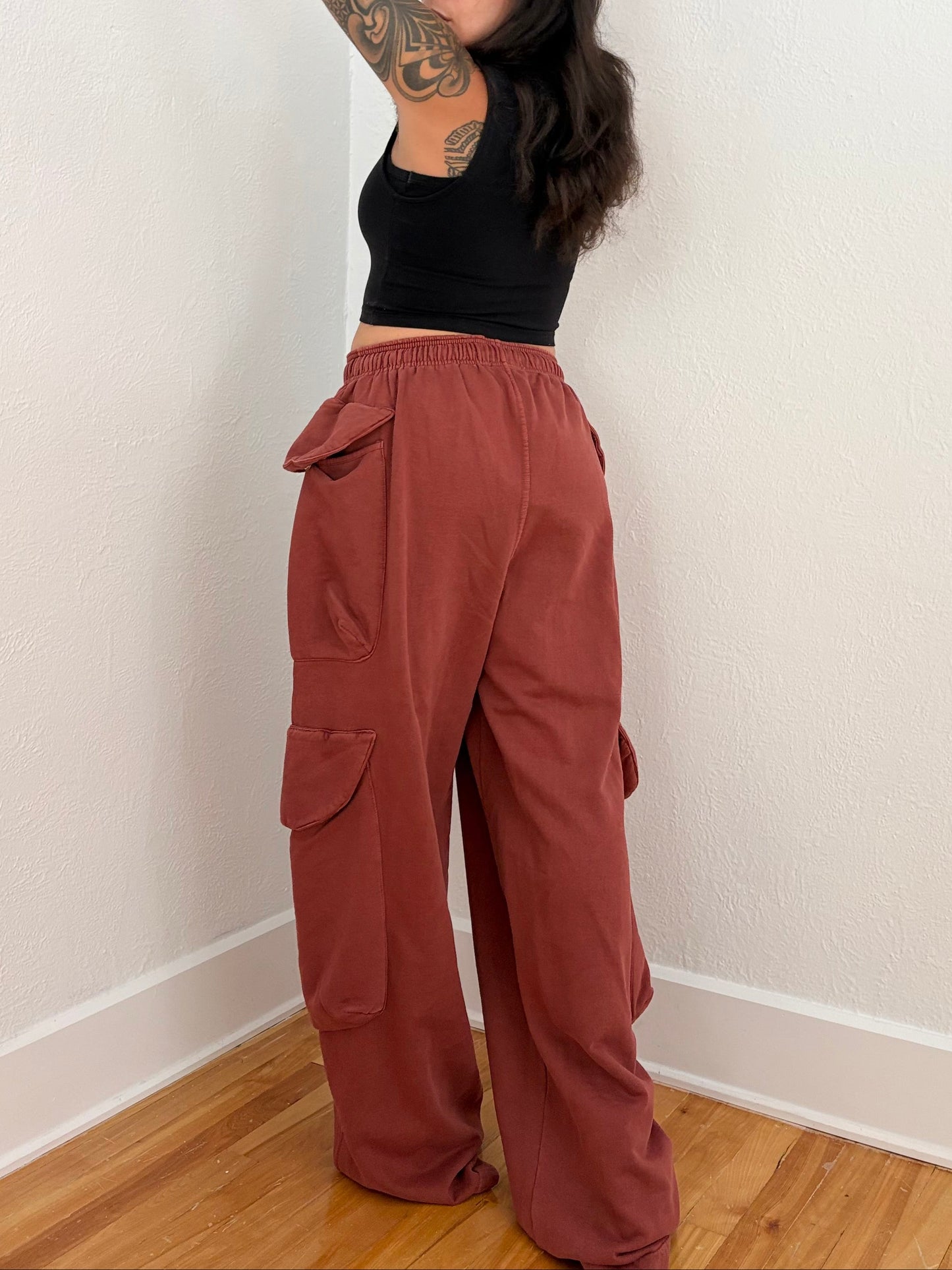 MNML side cargo pocket sweatpants M/L