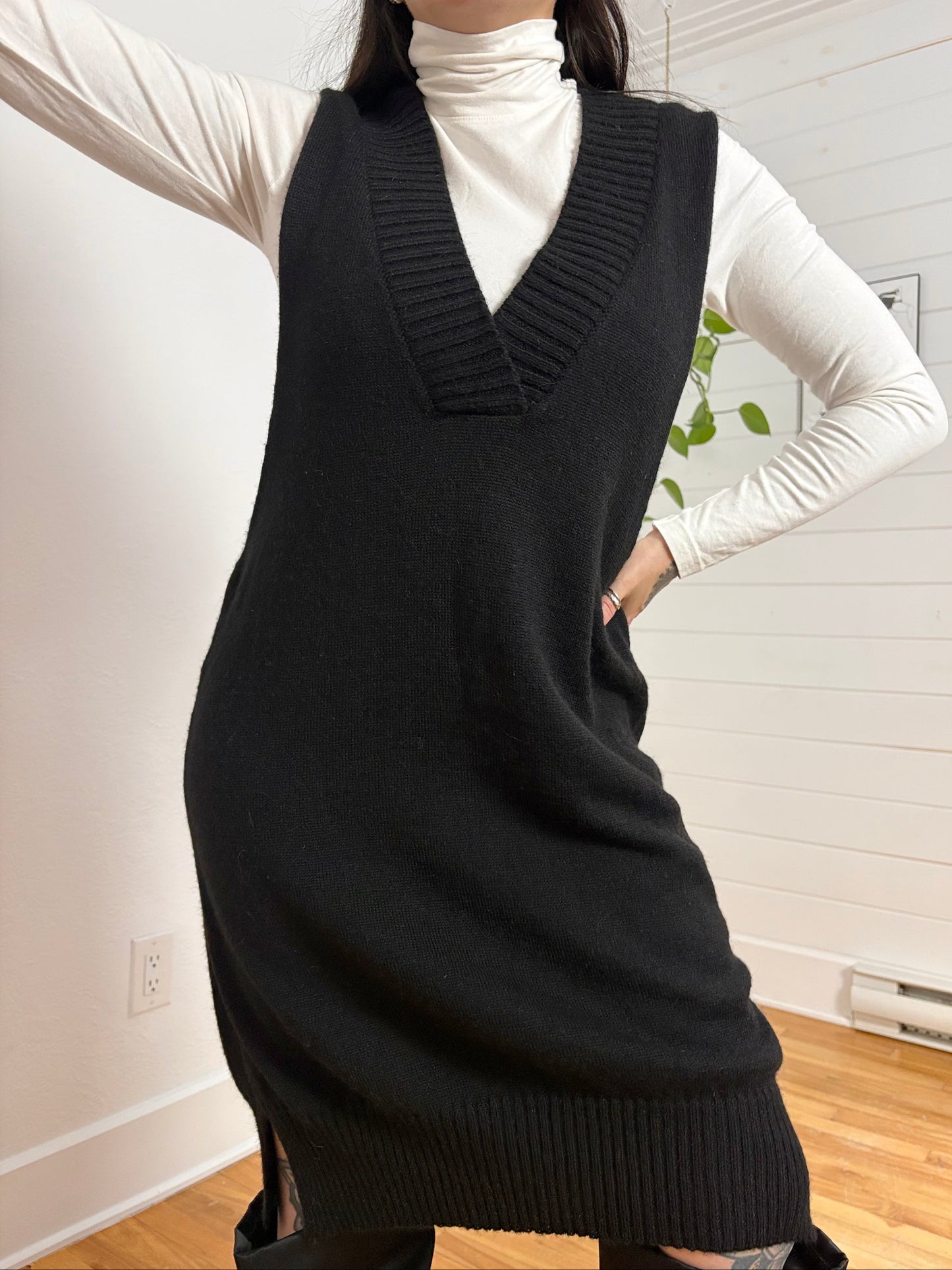 Robe tablier Sita Murt en laine mélangée, taille moyenne