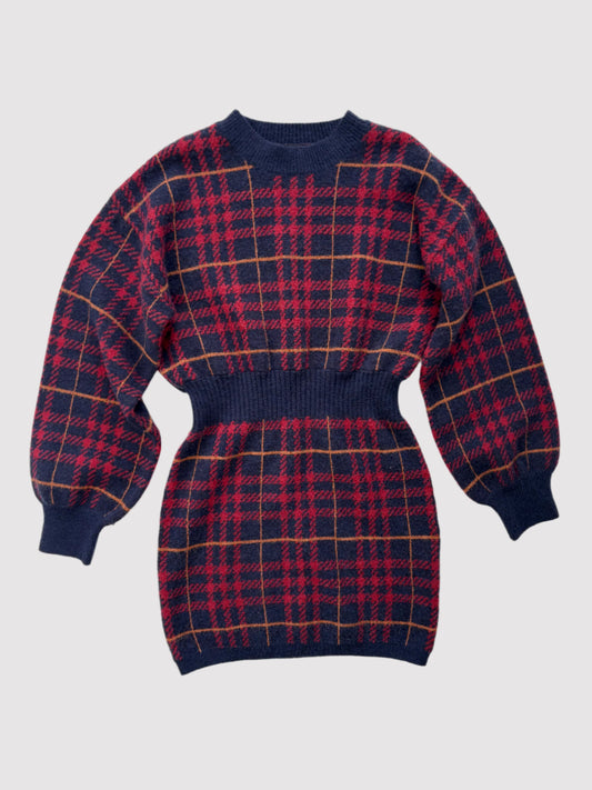 En saison Bronte Plaid mini dress Large