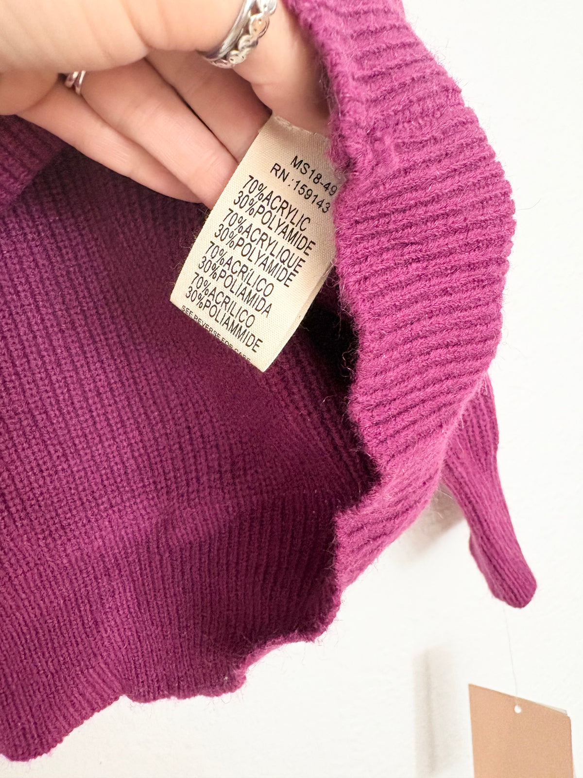 Pull en maille à col V FRNCH Paris M/L