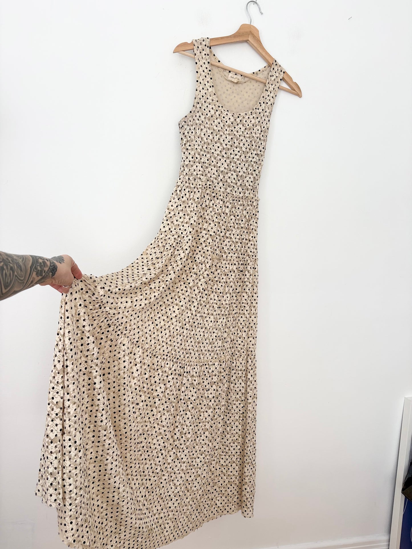 Robe longue en dentelle Marigny Anthropologie Meadow Rue, taille S