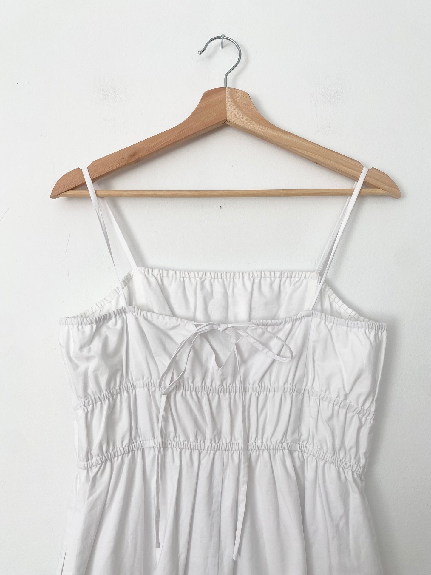 Madewell embroidered tank dress in poplin Medium