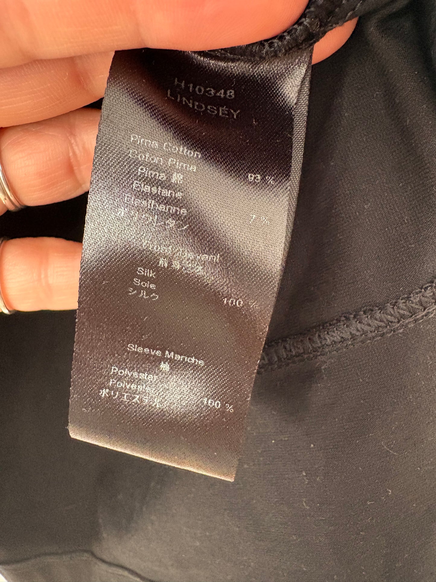 Chemisier Anne Fontaine en soie mélangée, fermeture éclair sur le devant, taille L