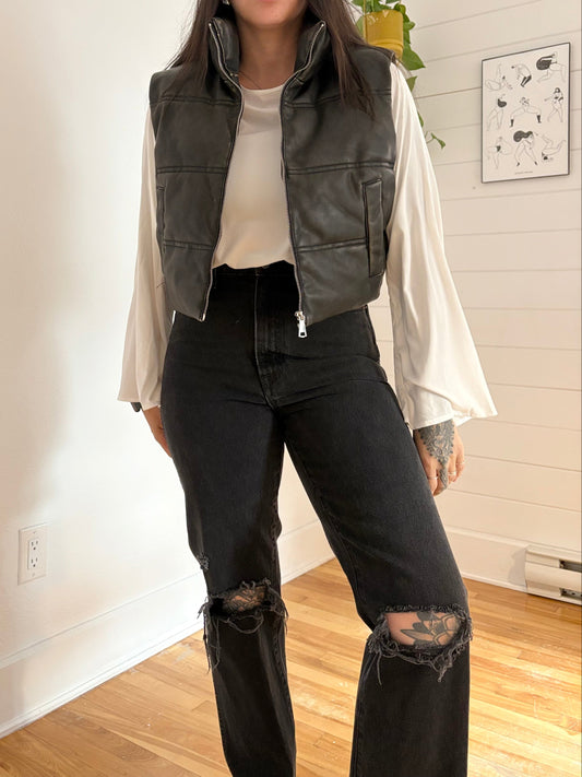 GRLFRND Sara high rise straight jeans W28