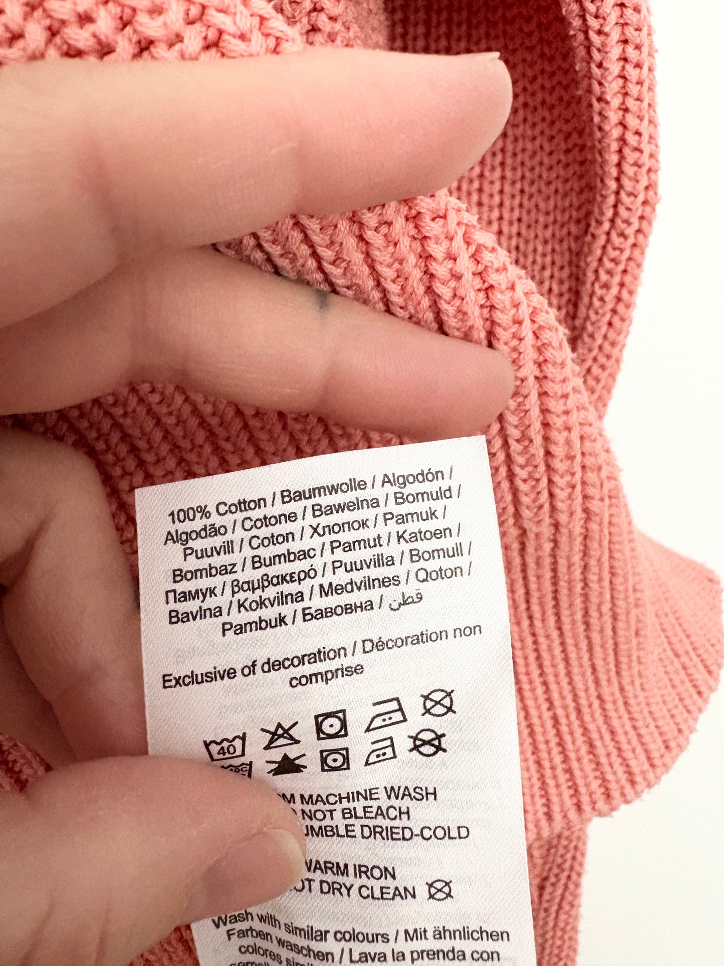 JJXX pink knit sweater M/L