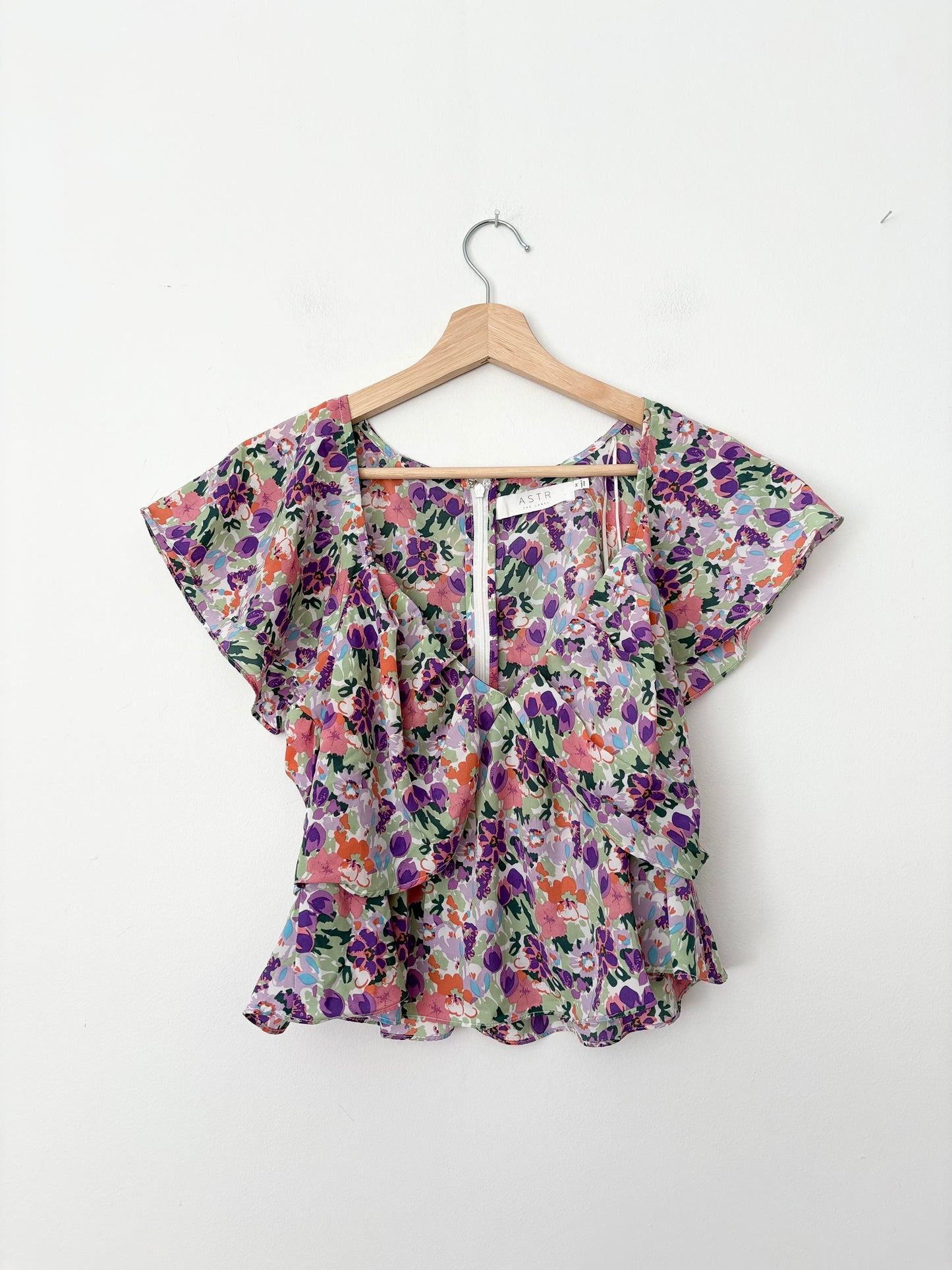 ASTR the label chemisier floral à manches courtes Medium