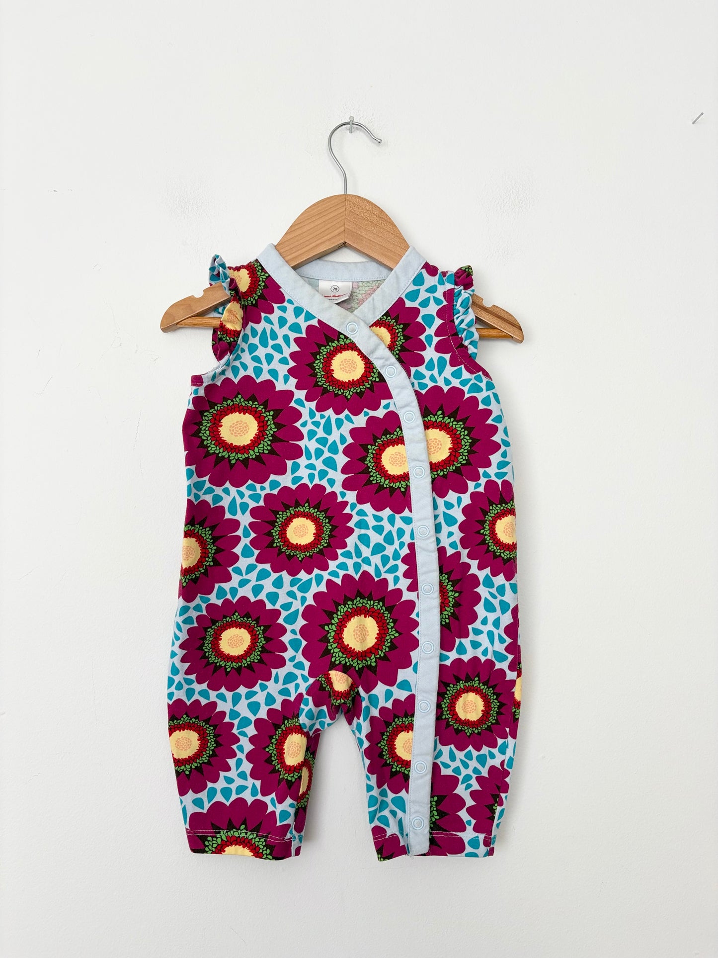 Hanna Anderson floral romper 6-12 months