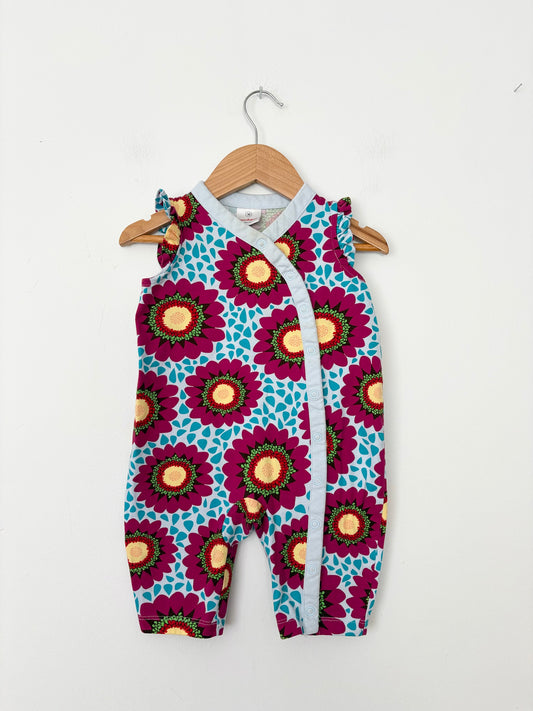 Hanna Anderson floral romper 6-12 months