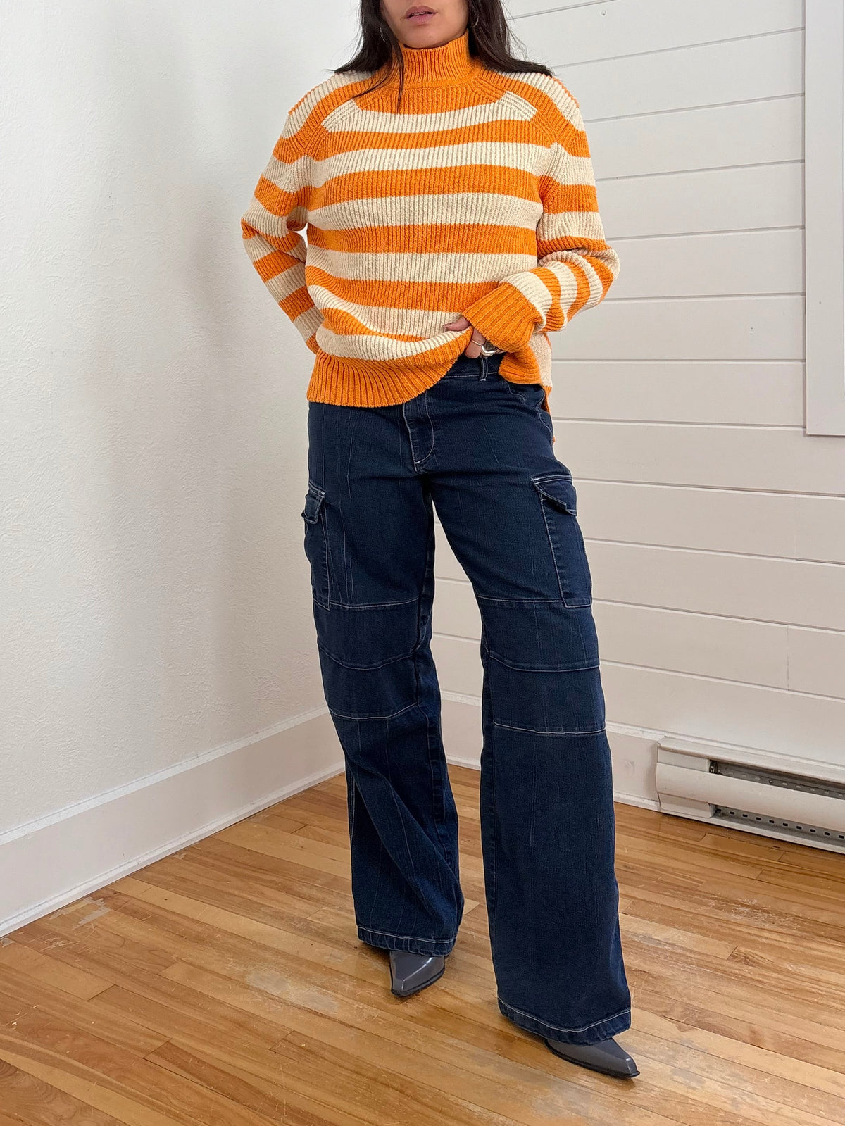 Jacquemus rayures striped ribbed knit sweater XS-M