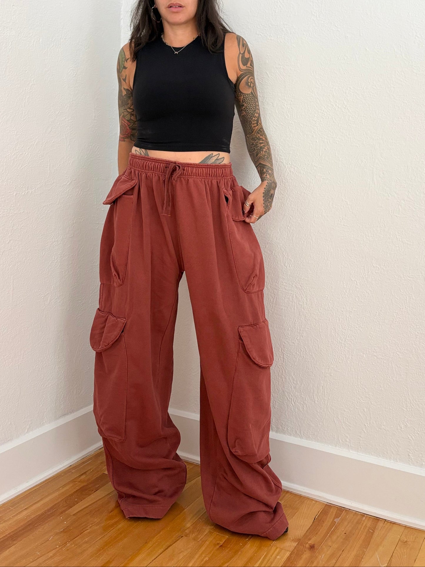 MNML side cargo pocket sweatpants M/L