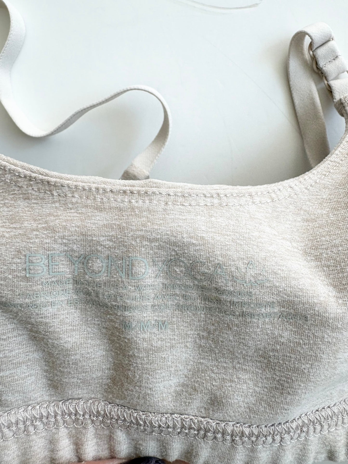 Beyond yoga space dye raise the barre shirred bra S/M