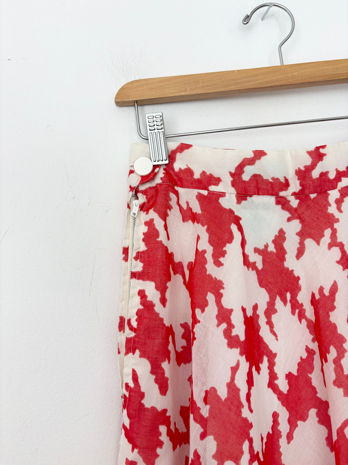 Vintage printed tiered maxi skirt W26