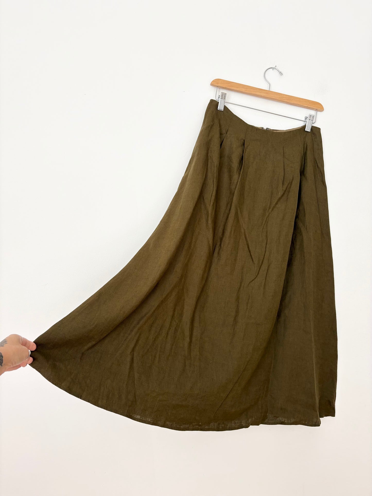 O.P.T Aveline Linen set in moss Medium