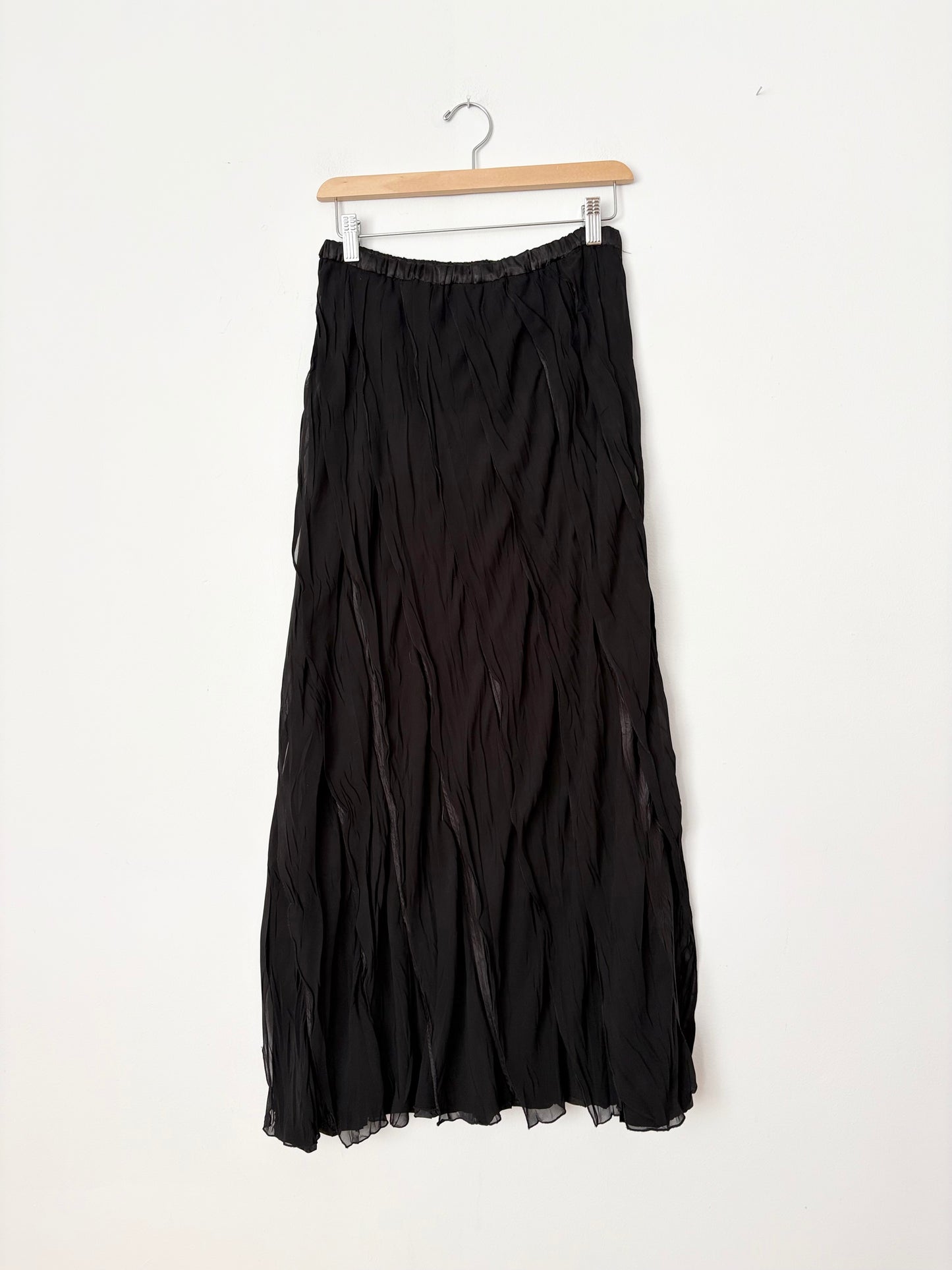 Jupe longue vintage froissée, taille S/M