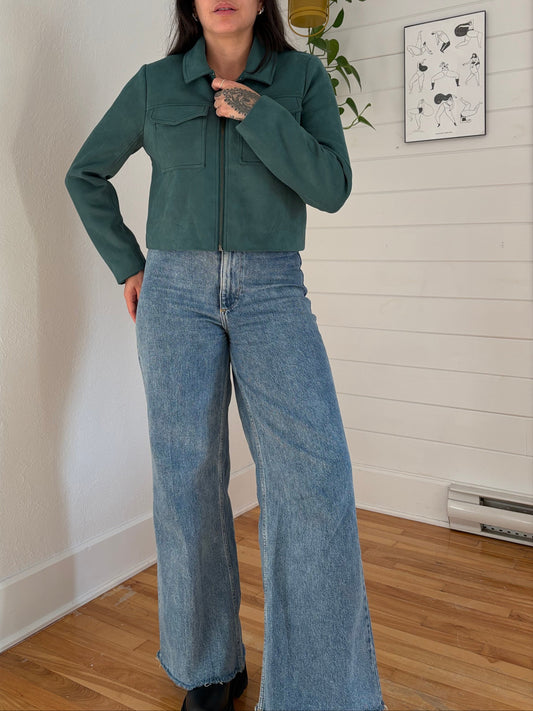 Lovers + Friends Nanette faux suede crop jacket Small