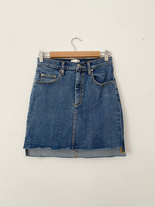 Jupe en jean effilochée coupée Wilfred Tanit W27