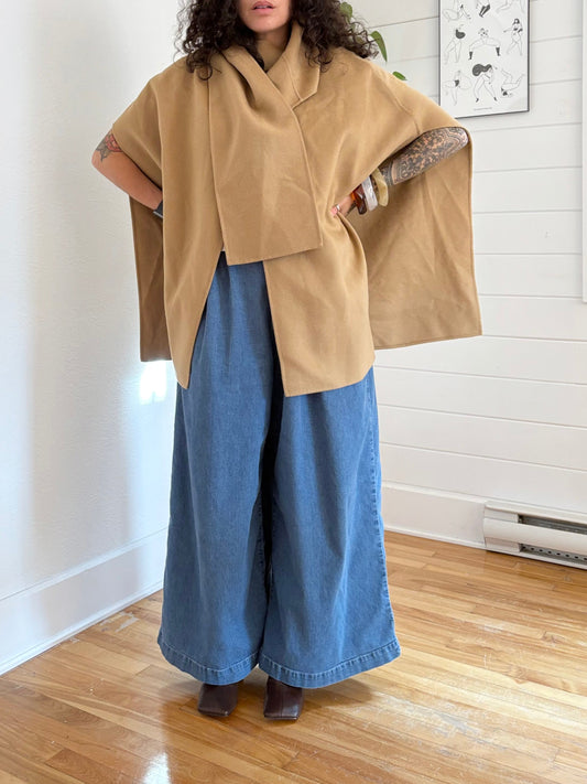 COS wool blend scarf cape O/S