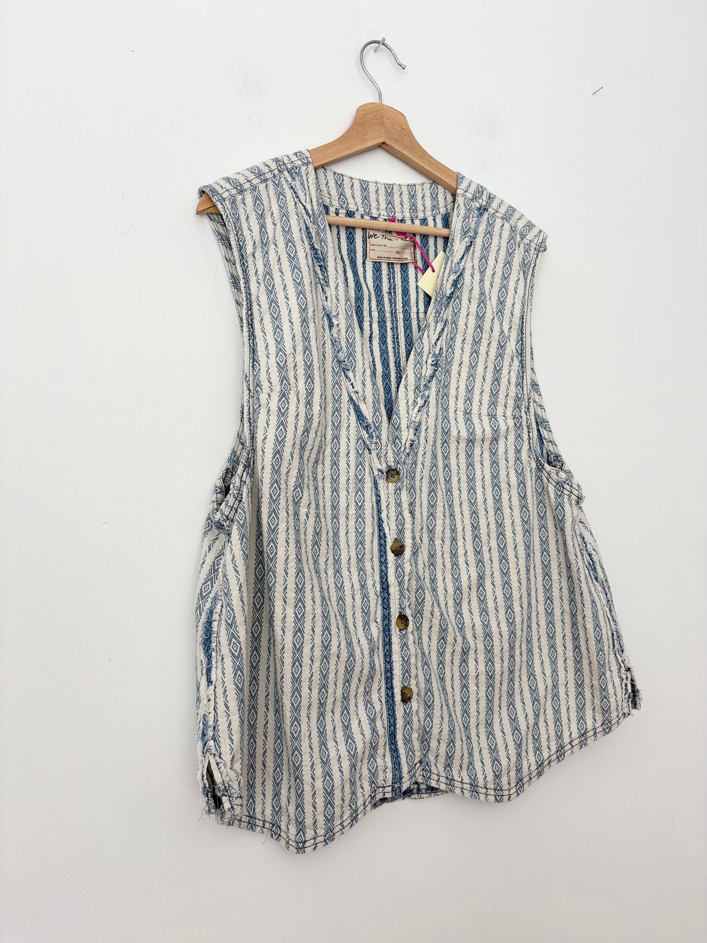 Free People Spellbound linen blend vest XL