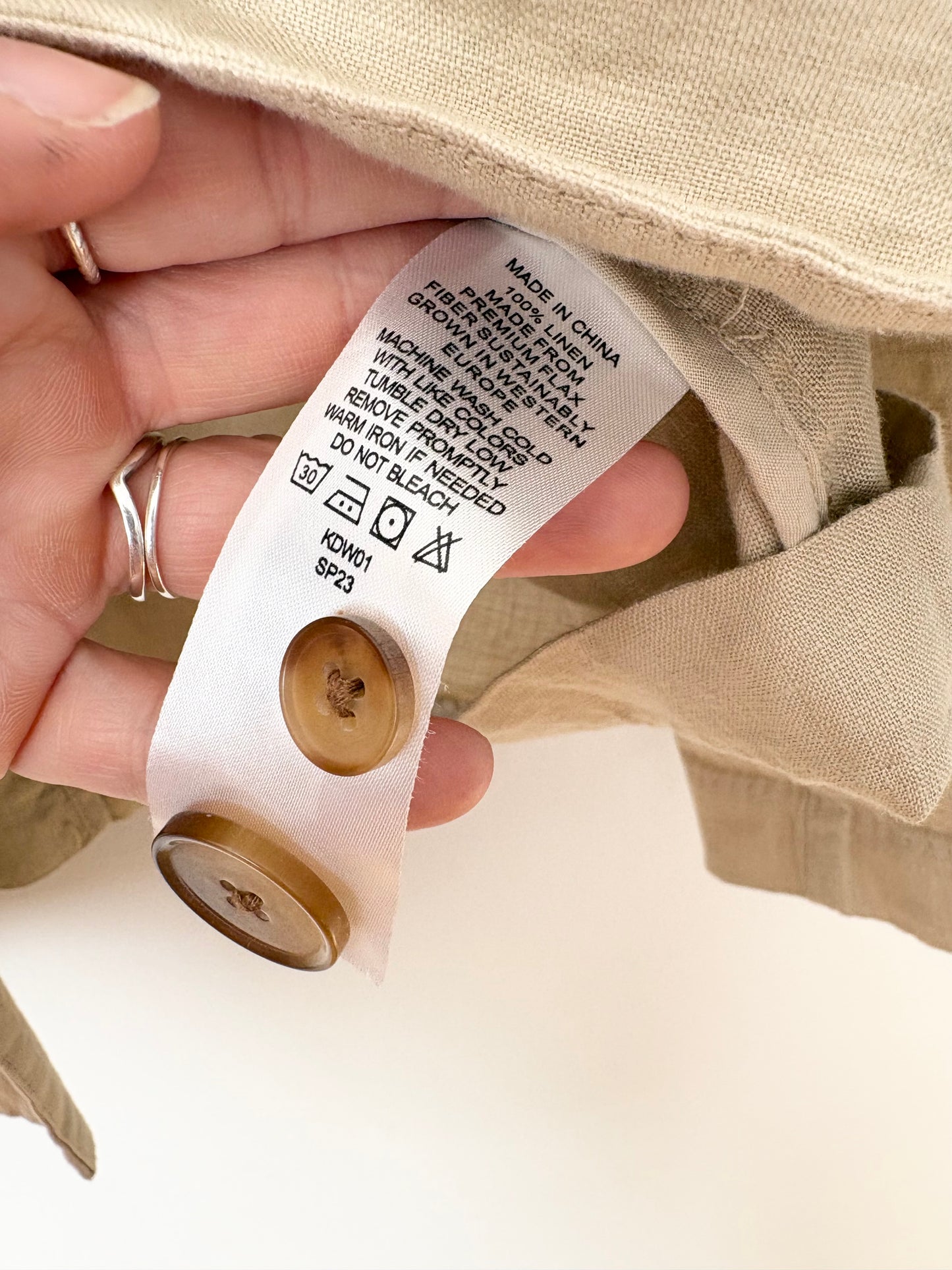 Veste en lin européen Quince, coloris « driftwood », taille XL