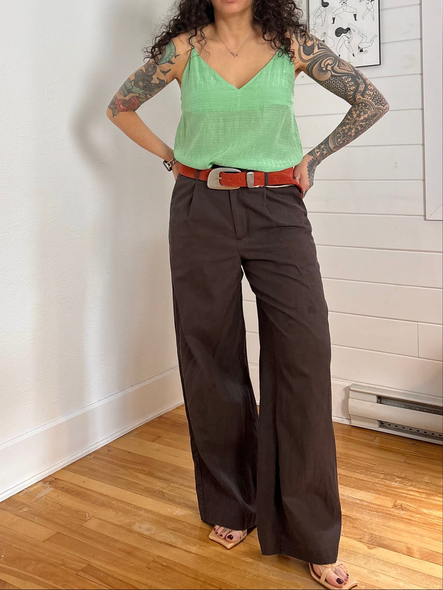 & Other Stories green loose tank Medium