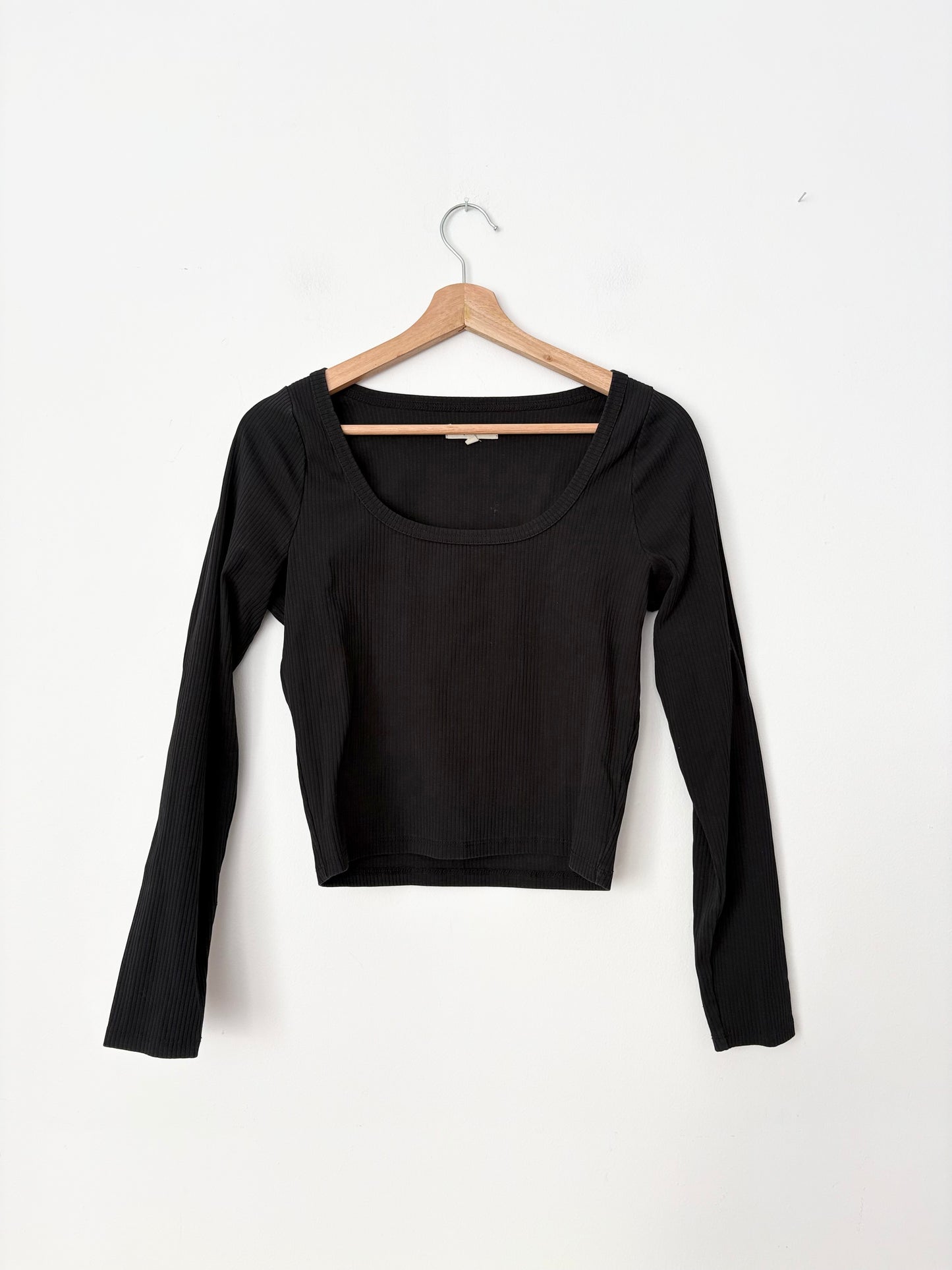 Haut court à manches longues et col carré Madewell, taille M