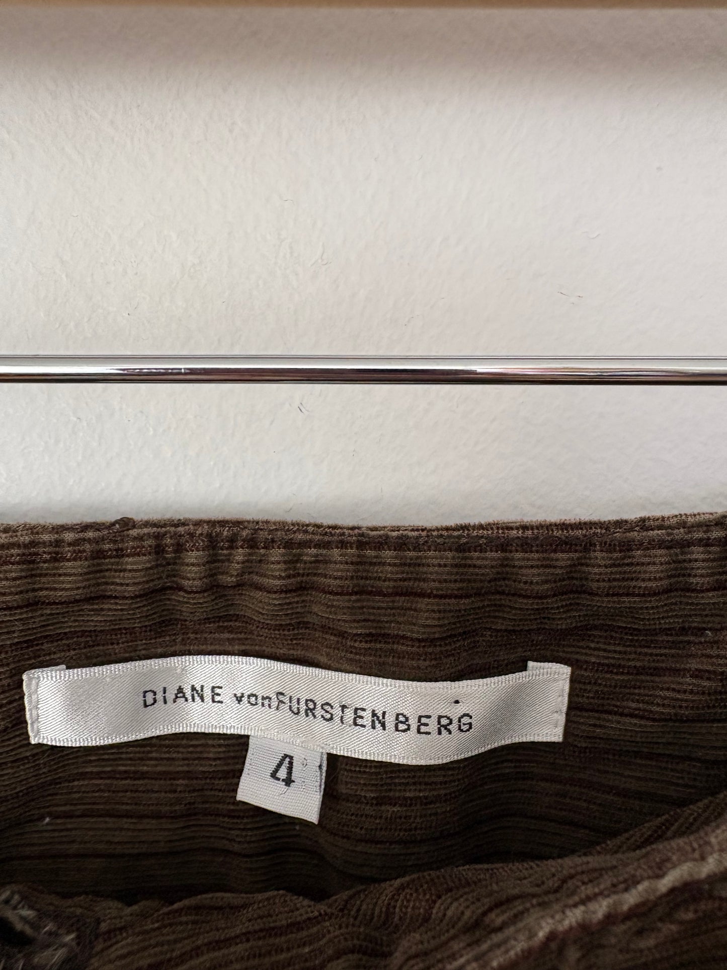 Pantalon évasé taille basse Diane Von Fustenberg Y2K, taille S/M