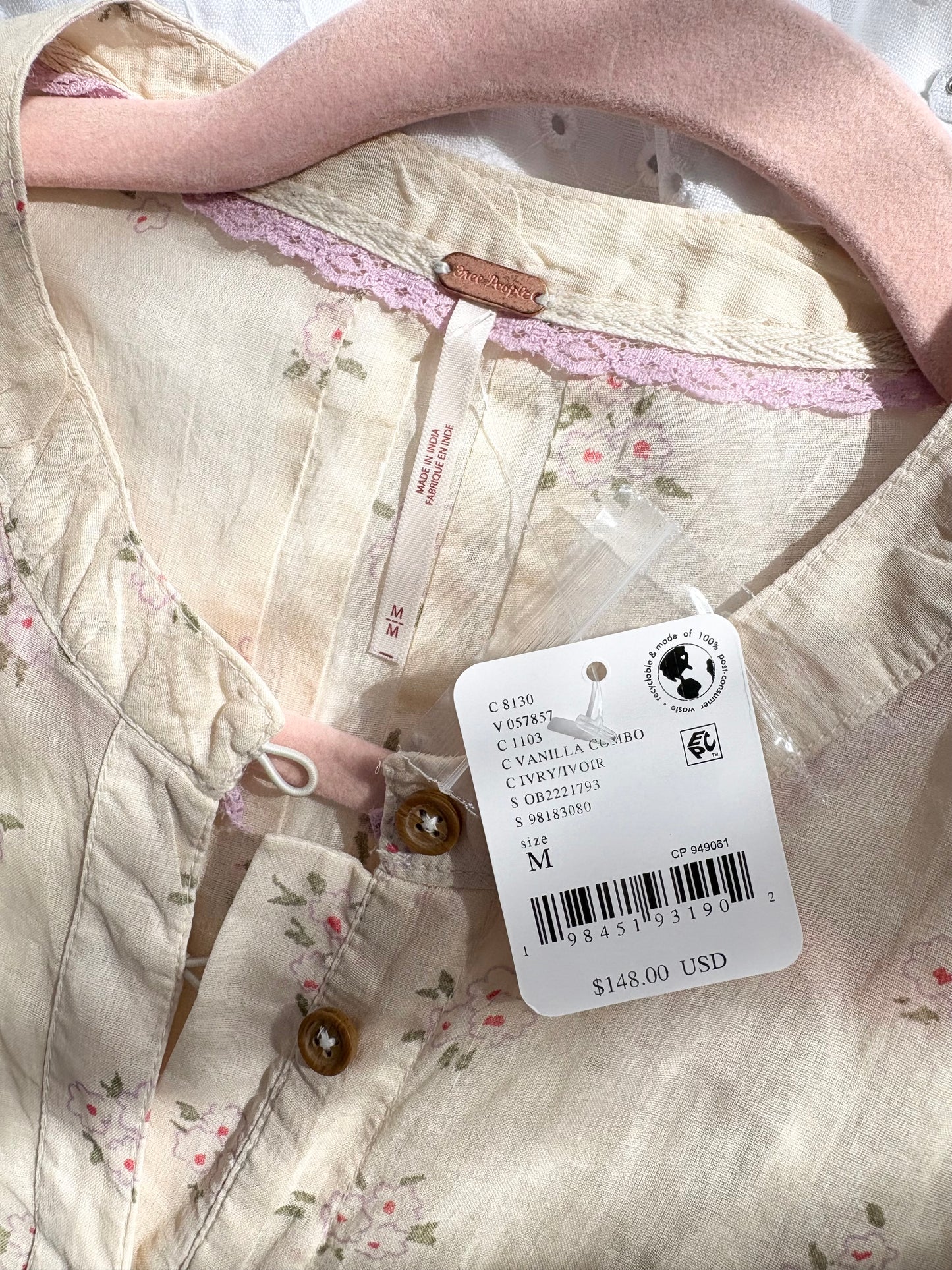 Free People cream Bella Mae midi dress Medium