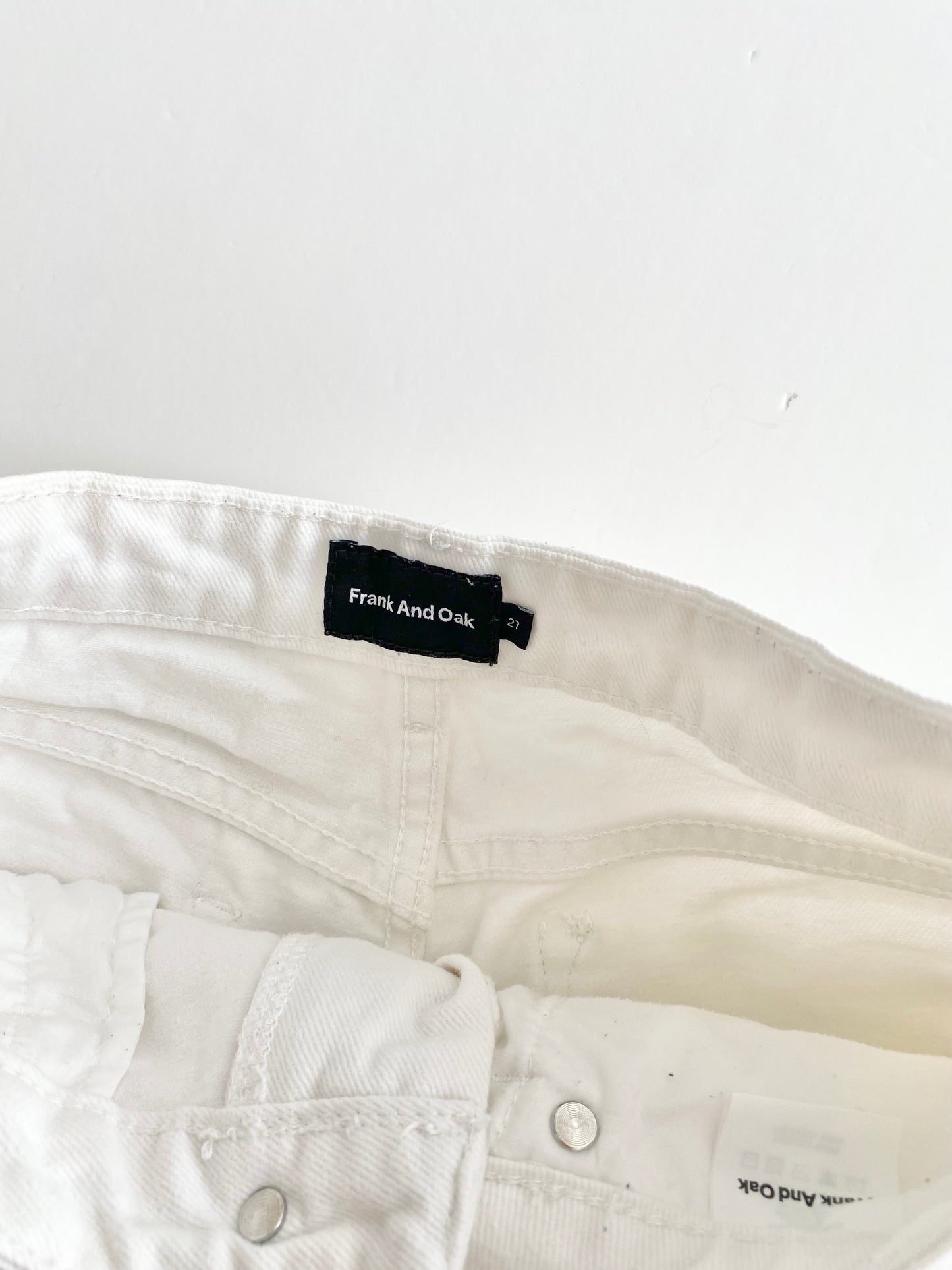 Short en jean blanc Frank & Oak W27
