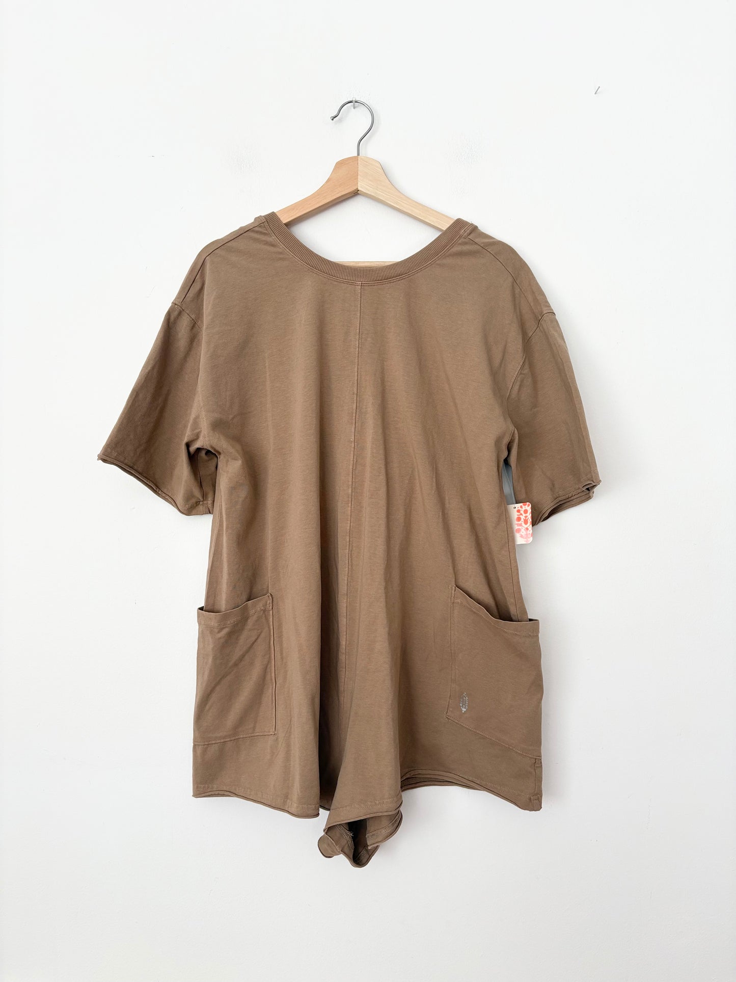 Combinaison-short Free People Hot Shot couleur moka *Plusieurs tailles*