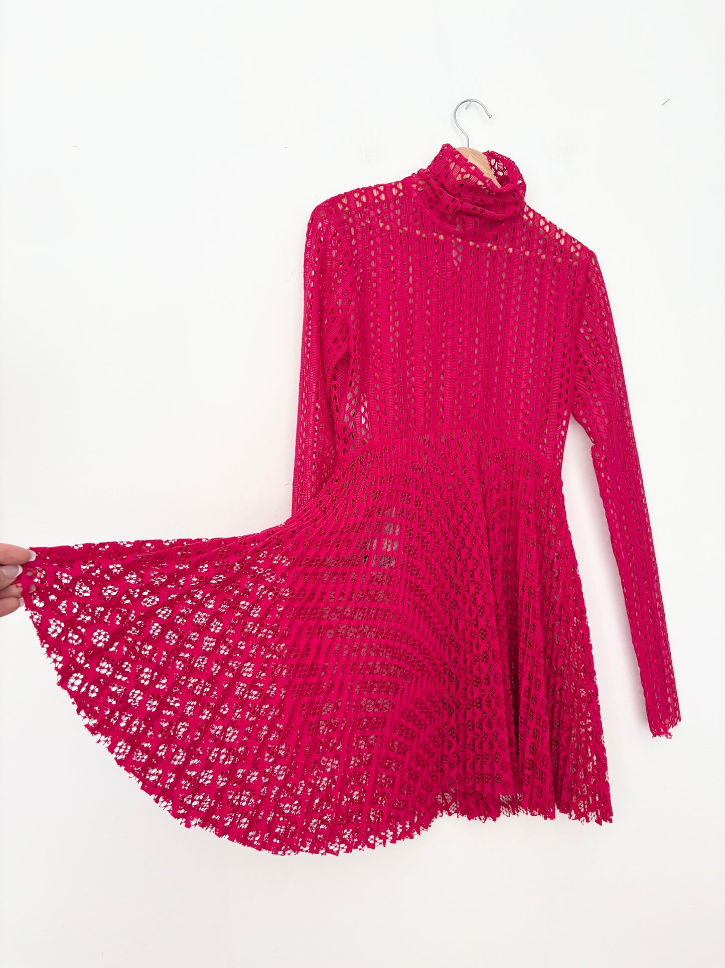 Philosophy di Lorenzo Serafini flared laced sheer dress Medium