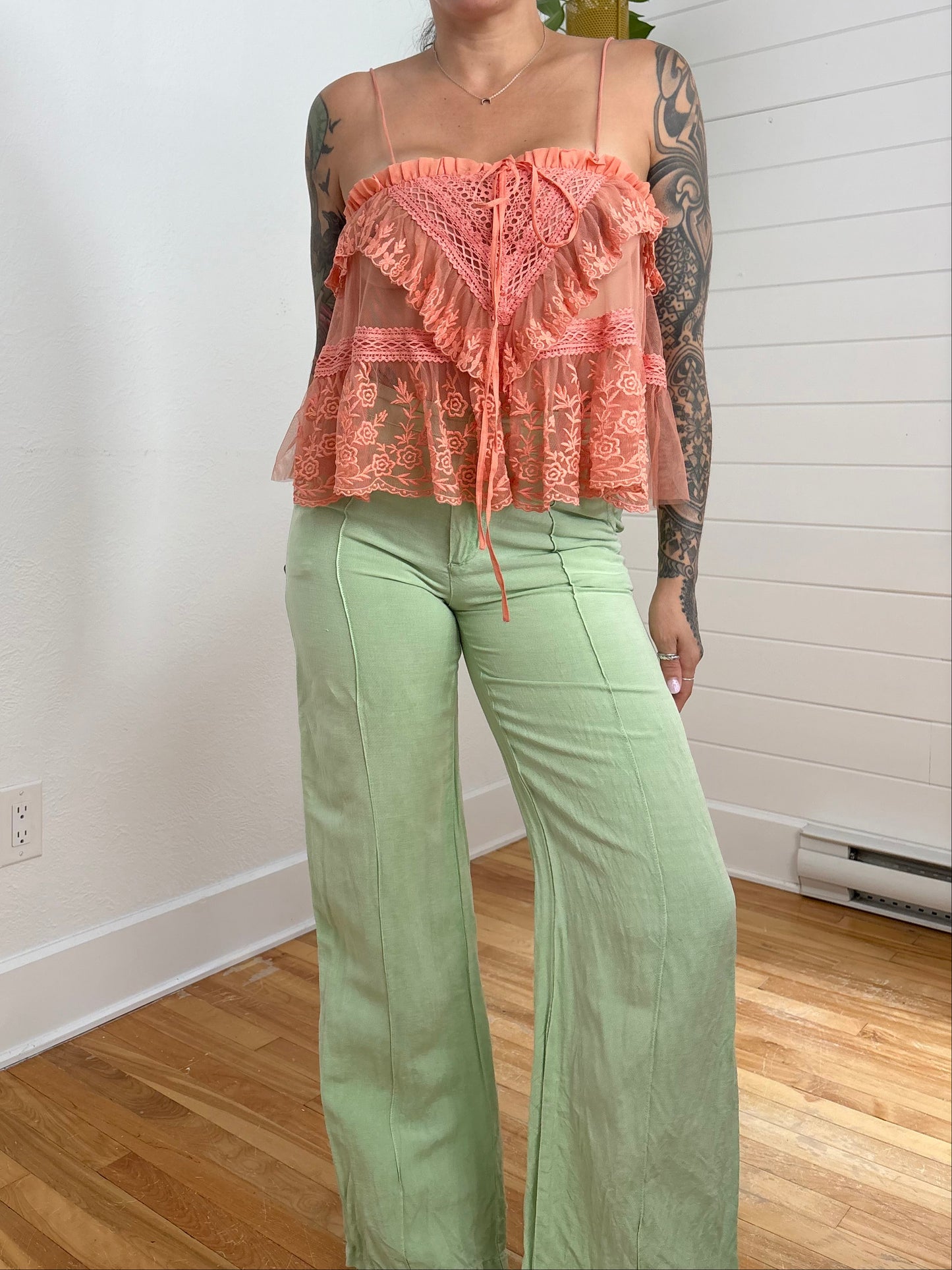 Débardeur brodé Free People Sofia taille S