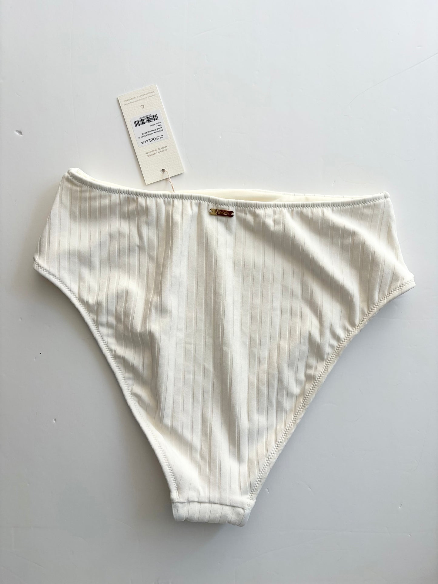 Haut de bikini Cleobella côtelé ivoire taille L