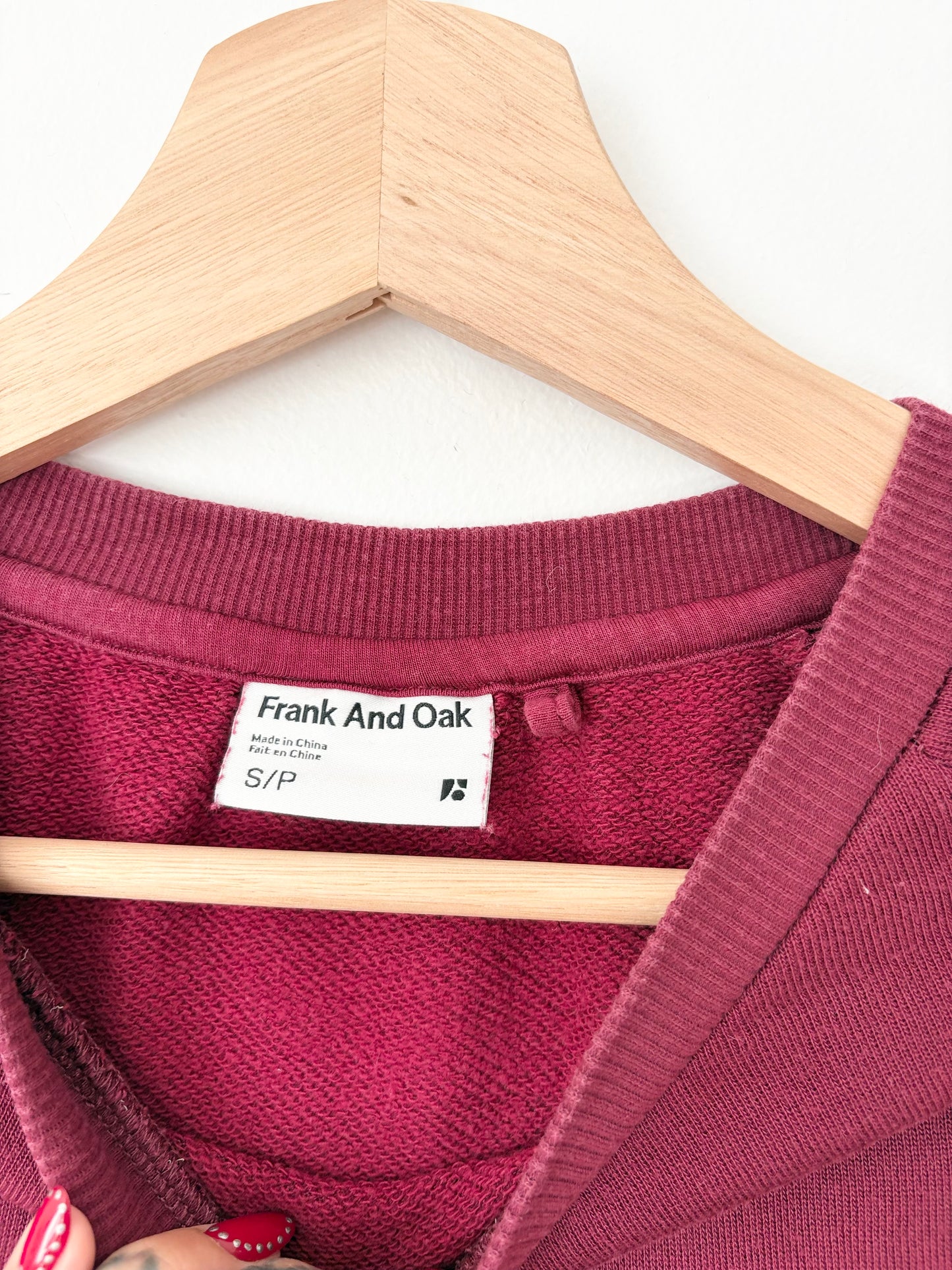 Frank & oak raglan crewneck sweater Small