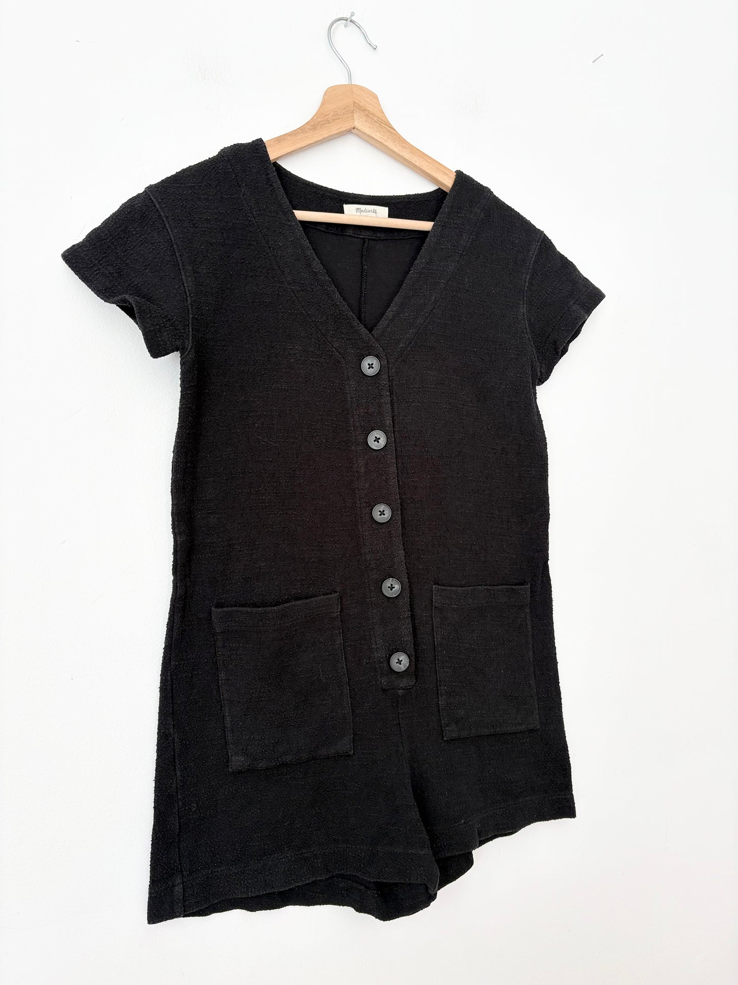 Combishort boutonné en maille Madewell XS