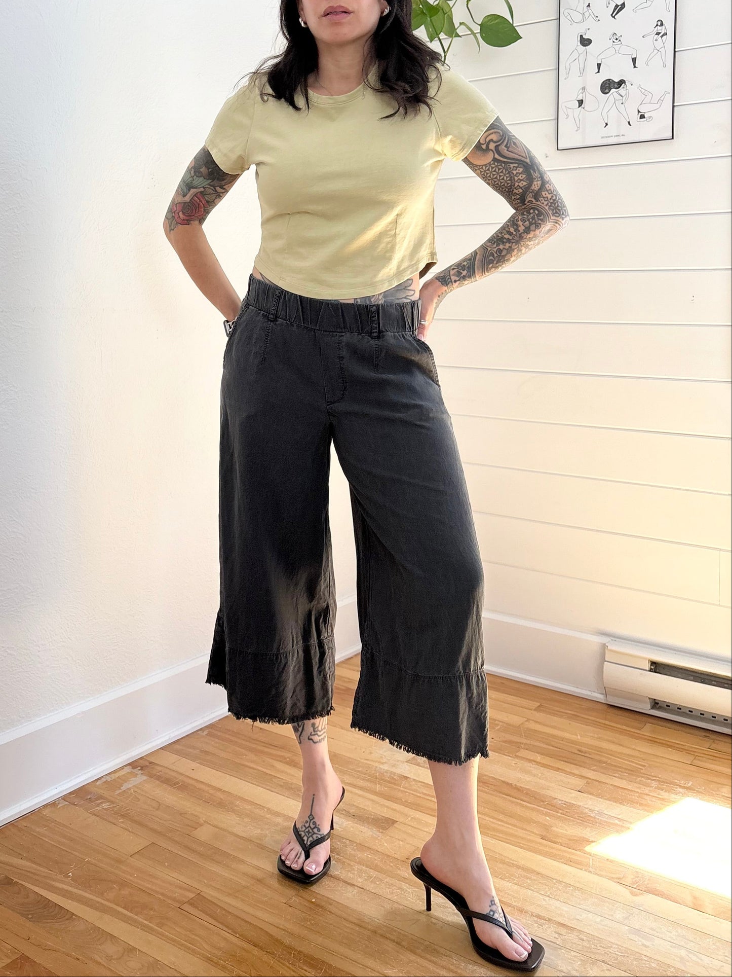 Cloth & stone breezy wide leg culottes Small