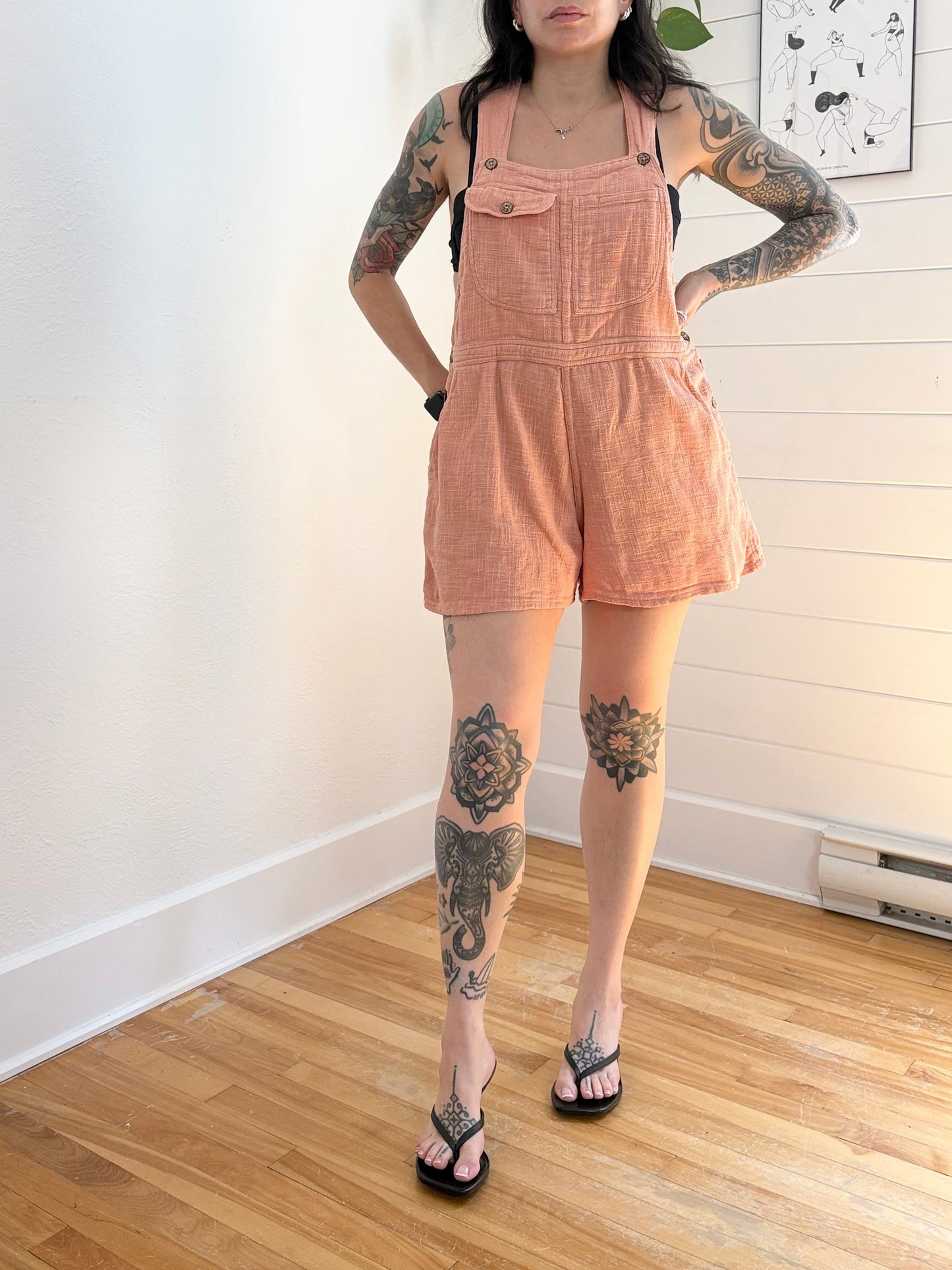 Free People salopette-short en gaze de coton Taille M