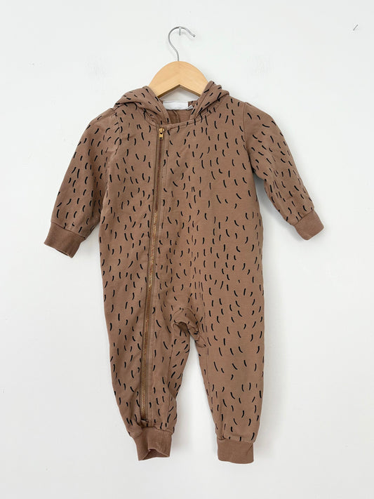 Mini Rodini animal print zip jumpsuit 6-9months