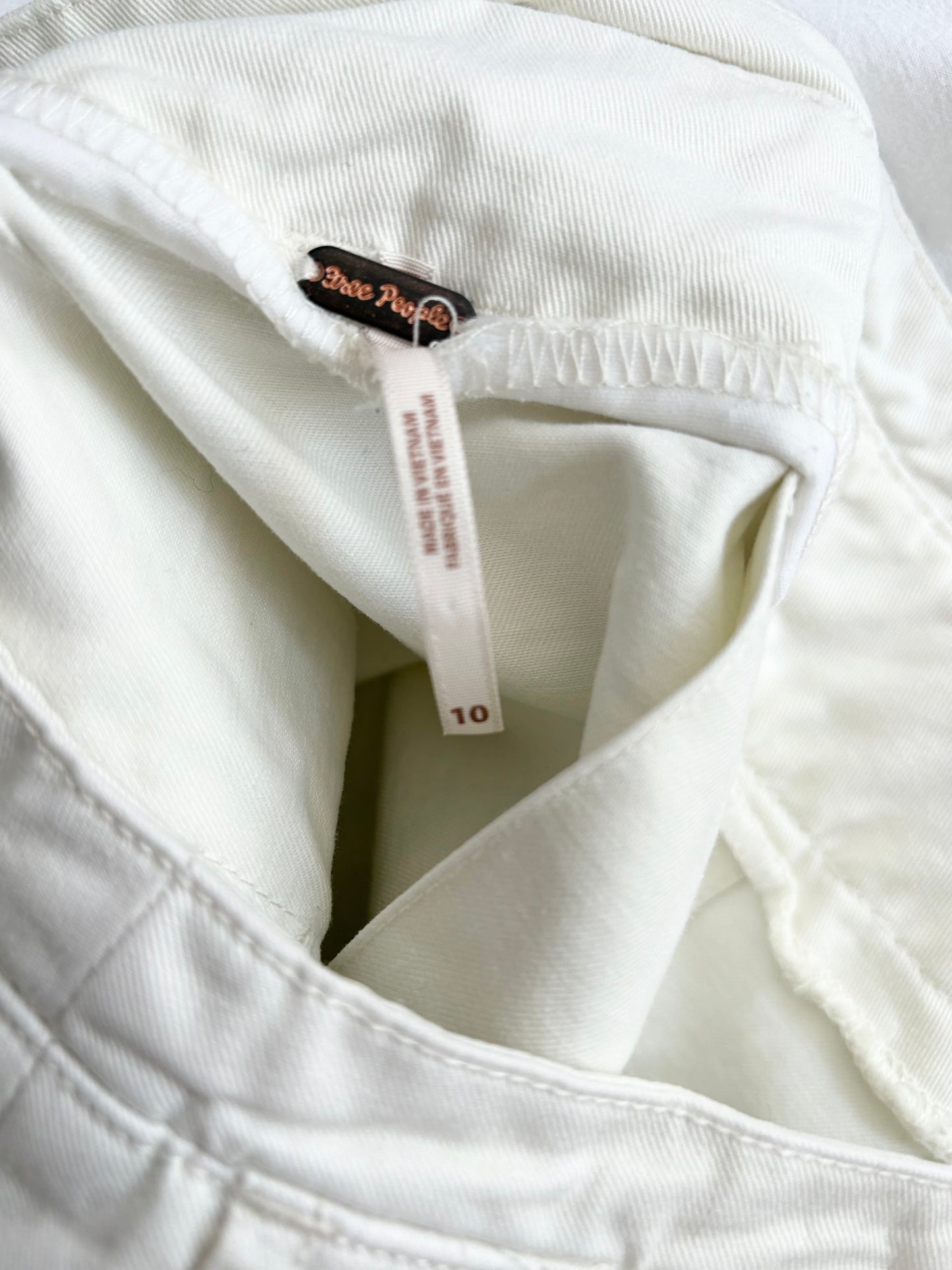 Mini-jupe plissée en jean Free People M/L
