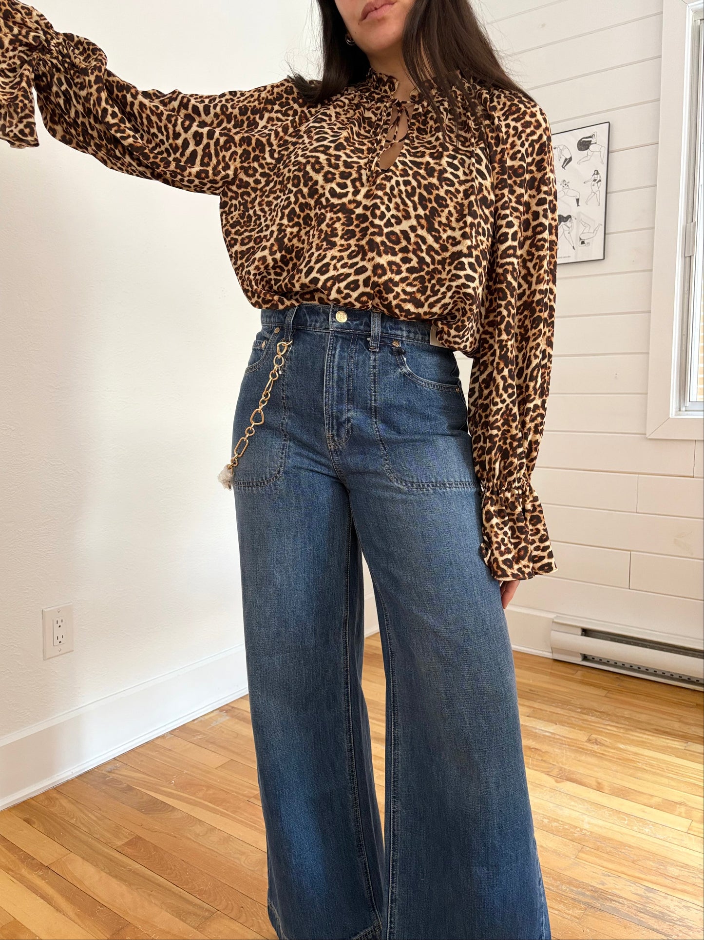 Blouse léopard Nili Lotan x Target, taille L