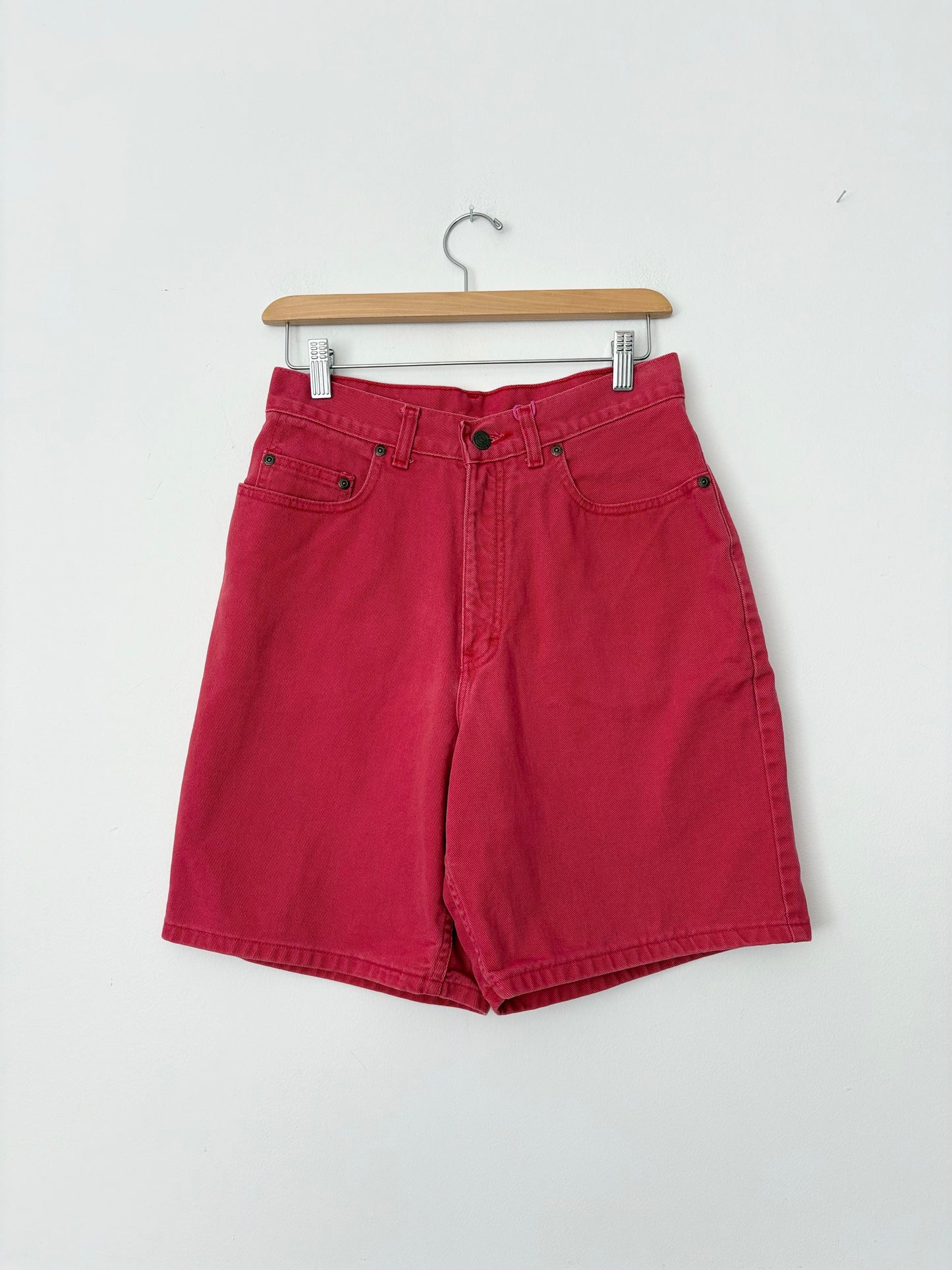 Vintage red denim bermuda W26