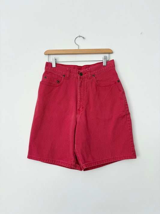 Vintage red denim bermuda W26