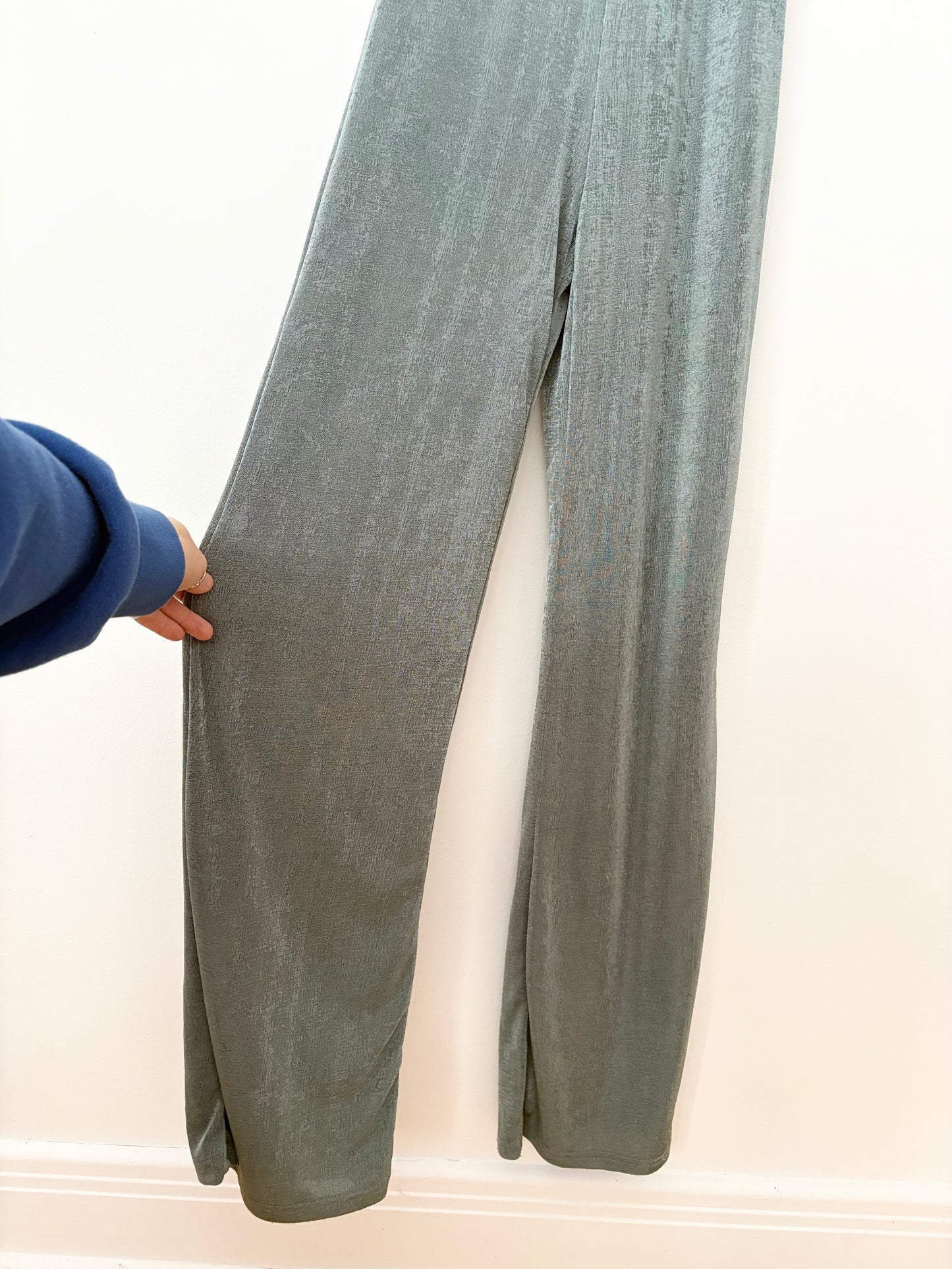 MISHA Emer one shoulder glitter jumpsuit XS