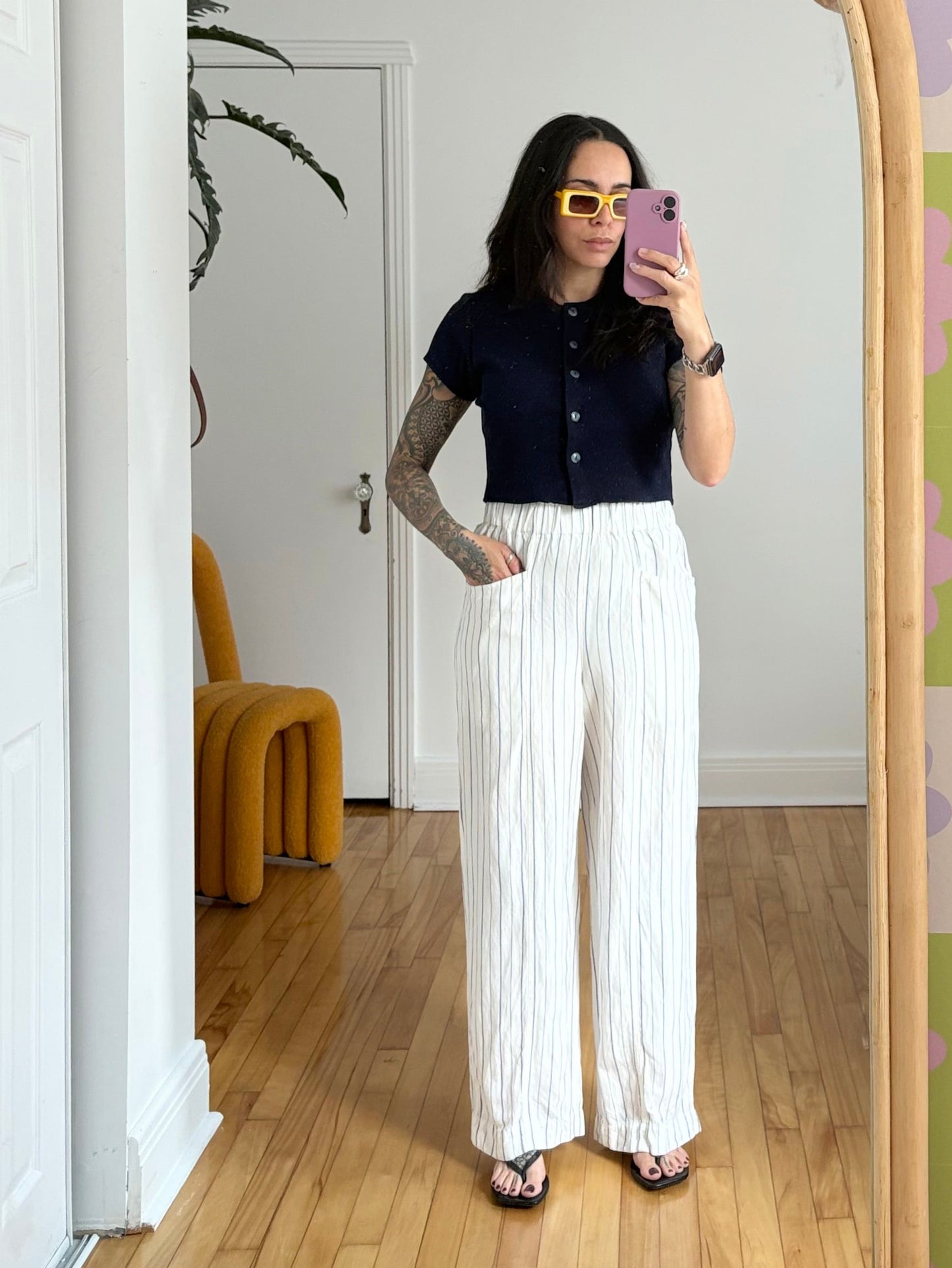 Vintage crop short sleeve top S/M