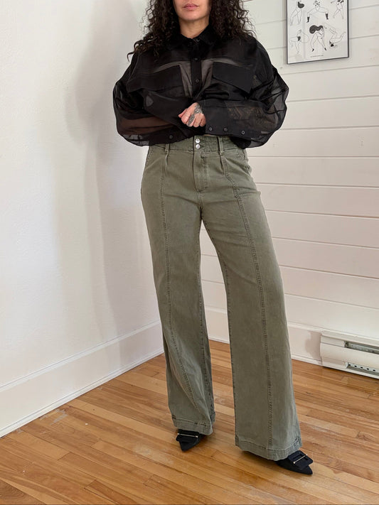 Jean à jambes larges coutures PAIGE Brooklyn W28/29