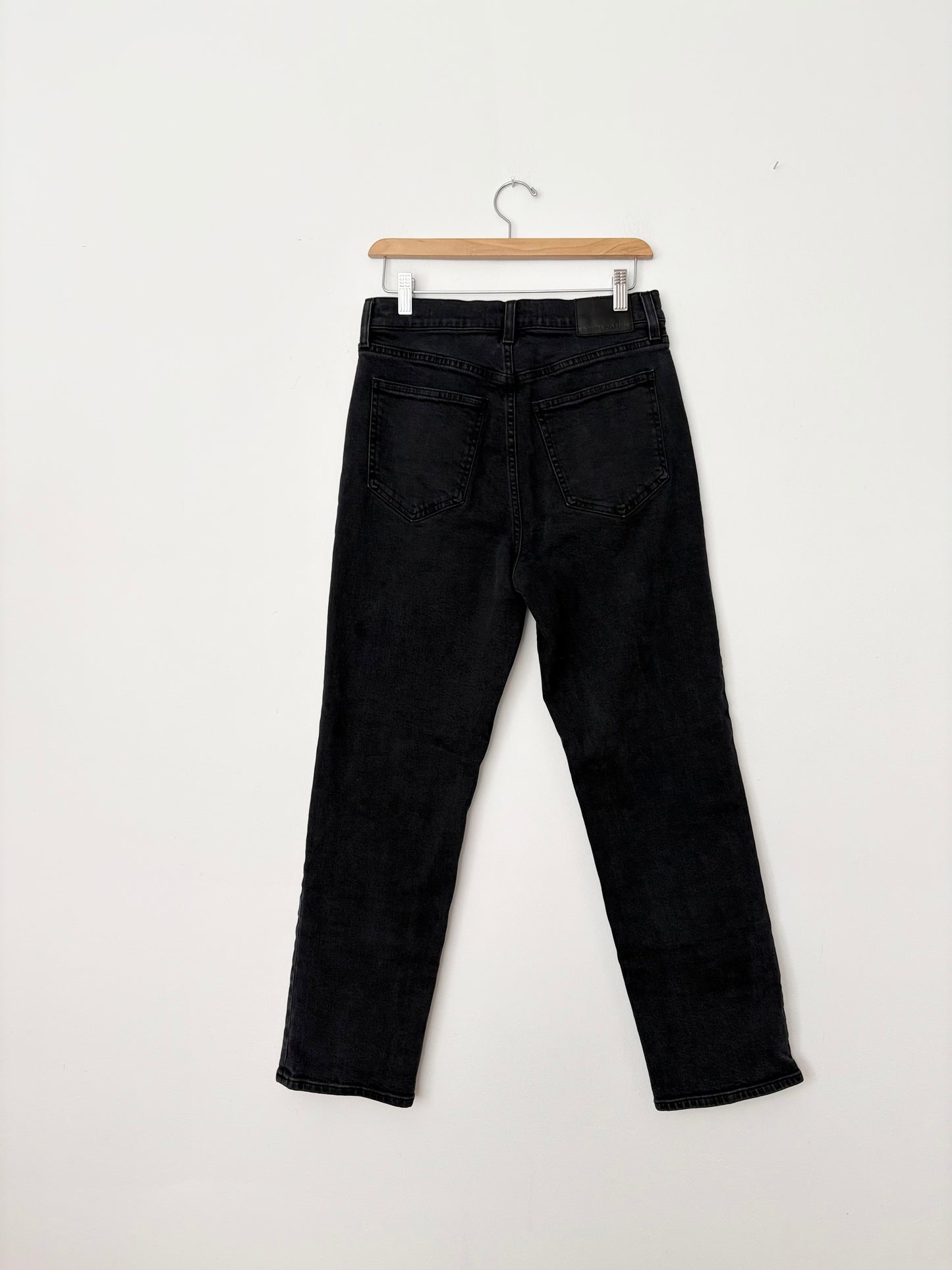 Denim forum black Arlo high rise straight jeans W28/29