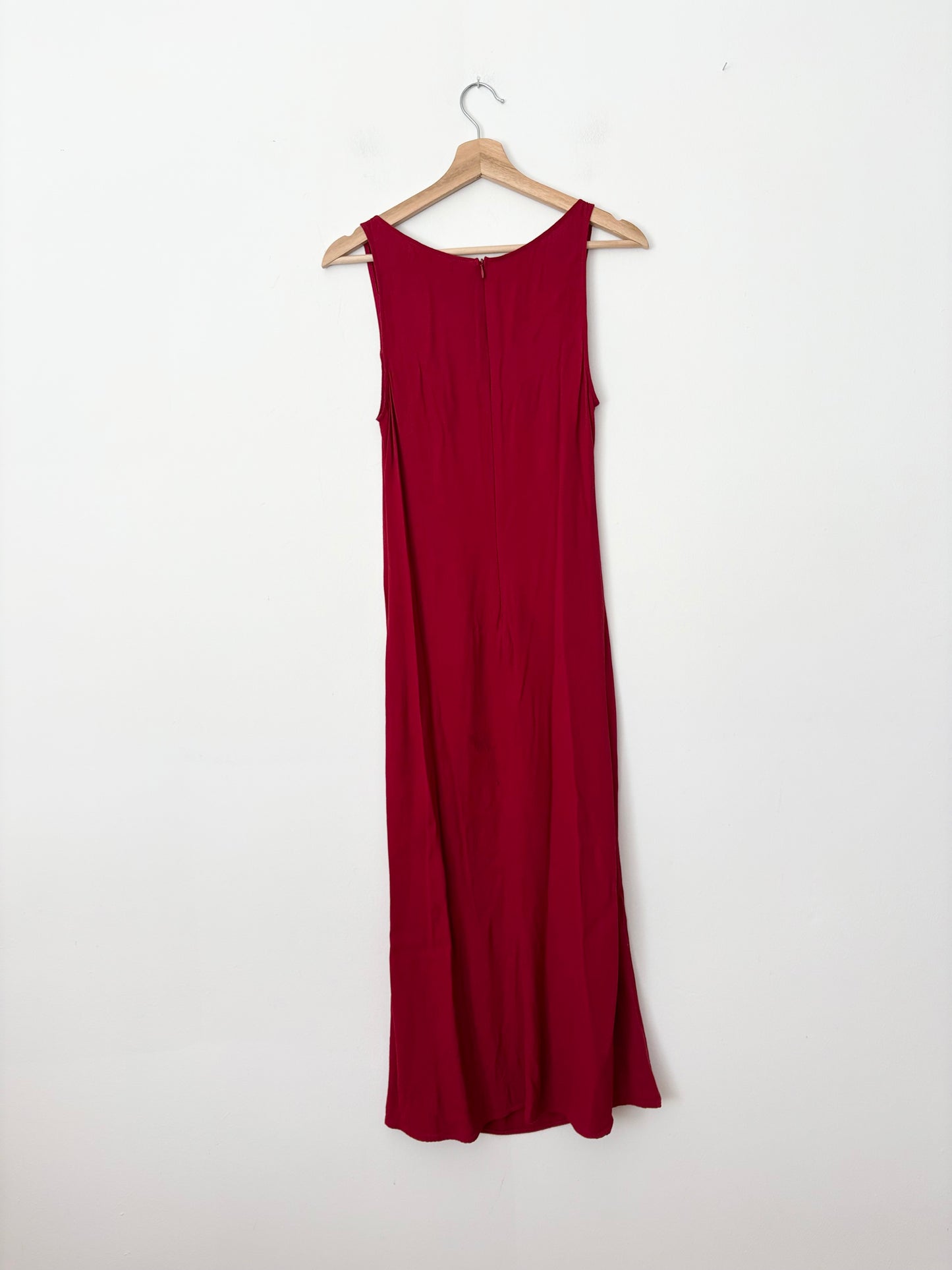 Reformation berry crêpe midi dress Small