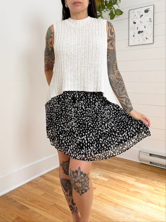 La jupe courte The Kooples léopard smockée style grunge taille S