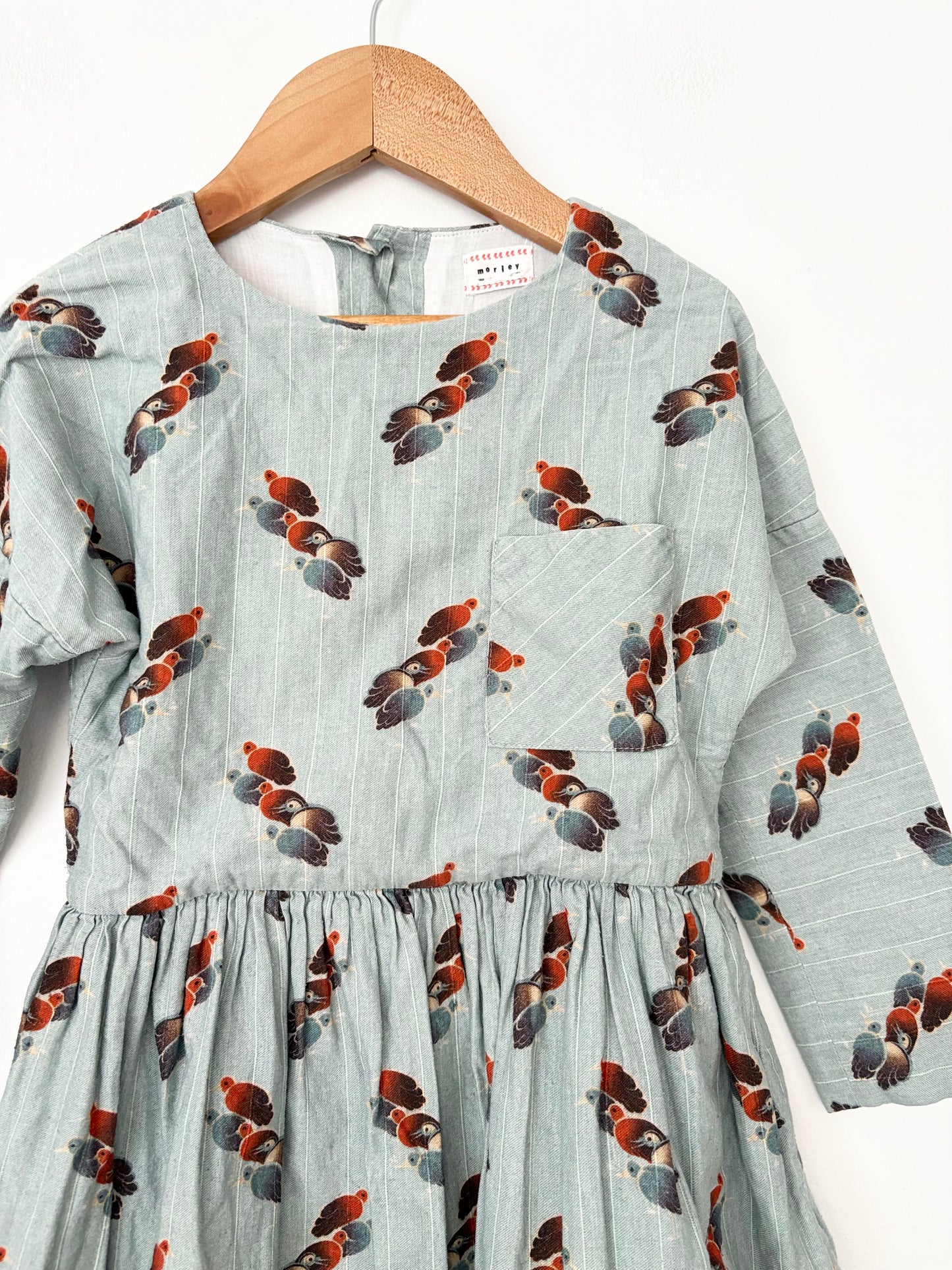 Morley stripe printed dress 6Y