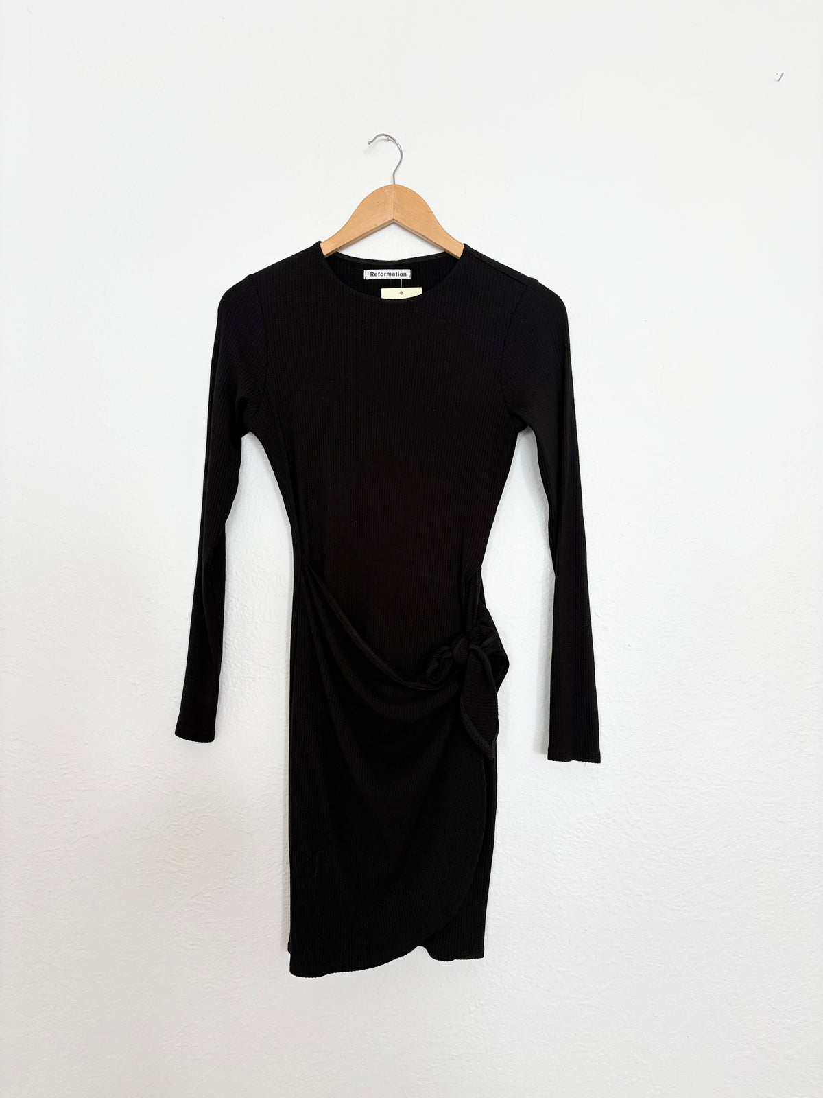 Reformation ribbed calli mini dress Small