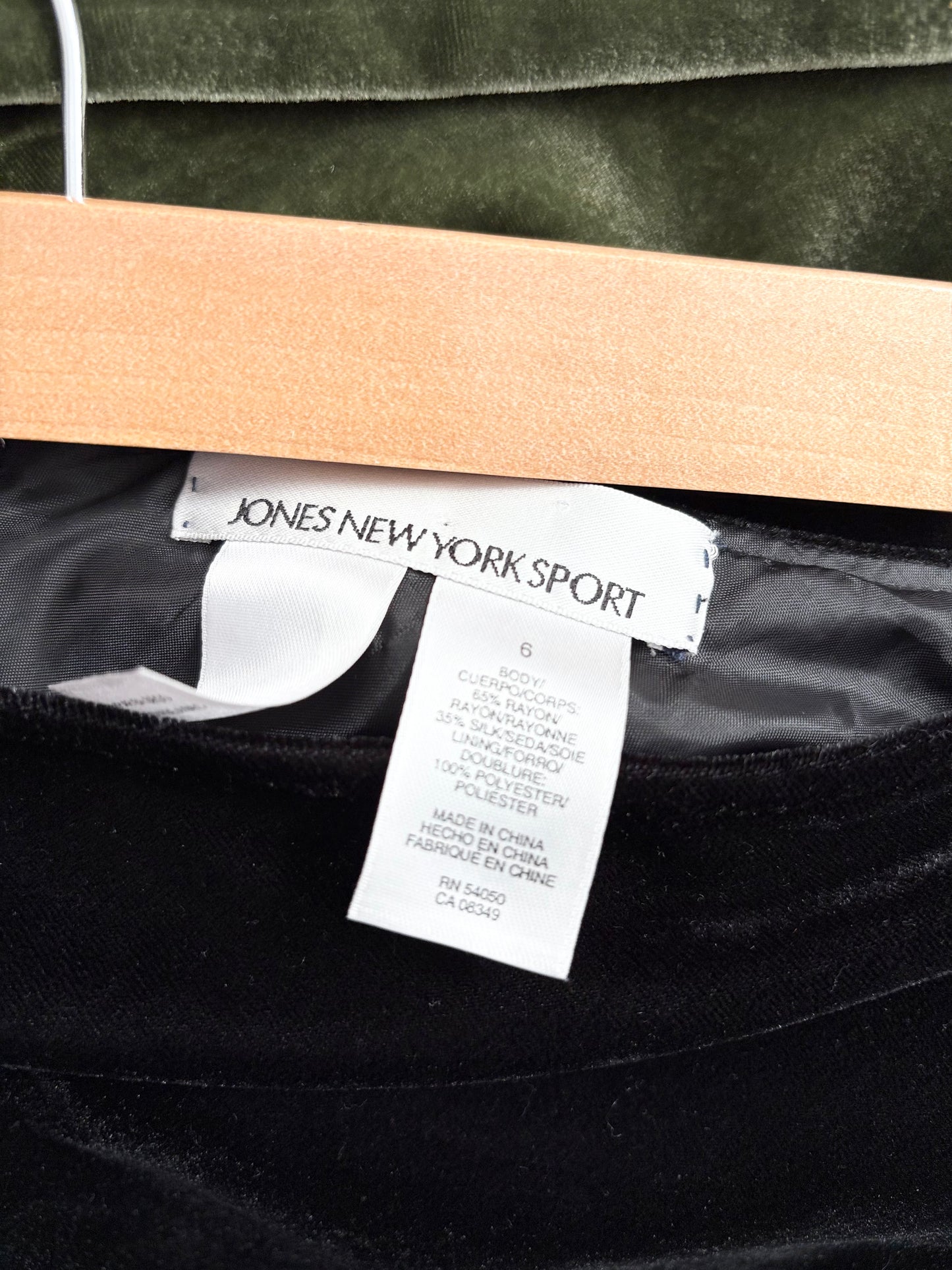 Y2K velvet silk blend midi skirt M/L